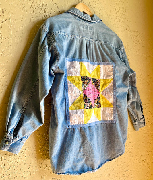 Sawtooth Star Denim Over Shirt - XL