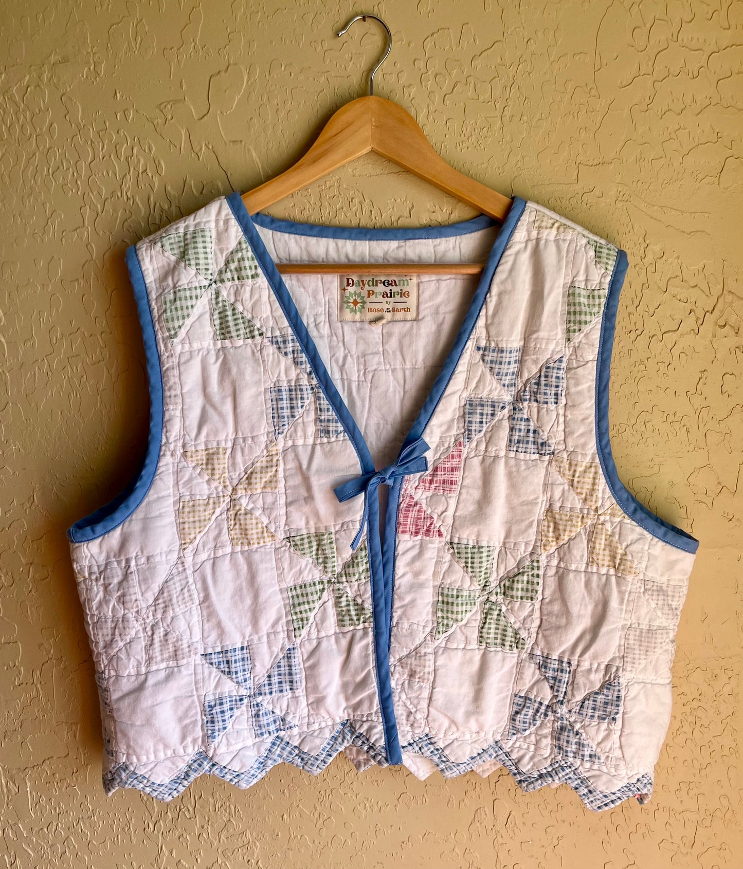 Pastel Pinwheel Quilted Vest -3X