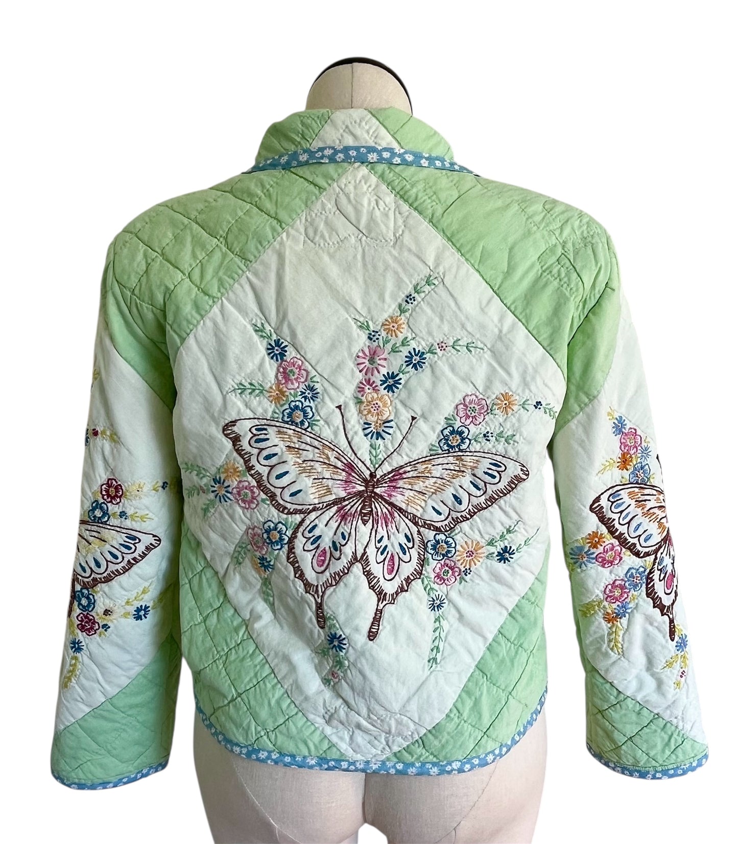 Butterfly Kisses Quilted Chore Coat - Large