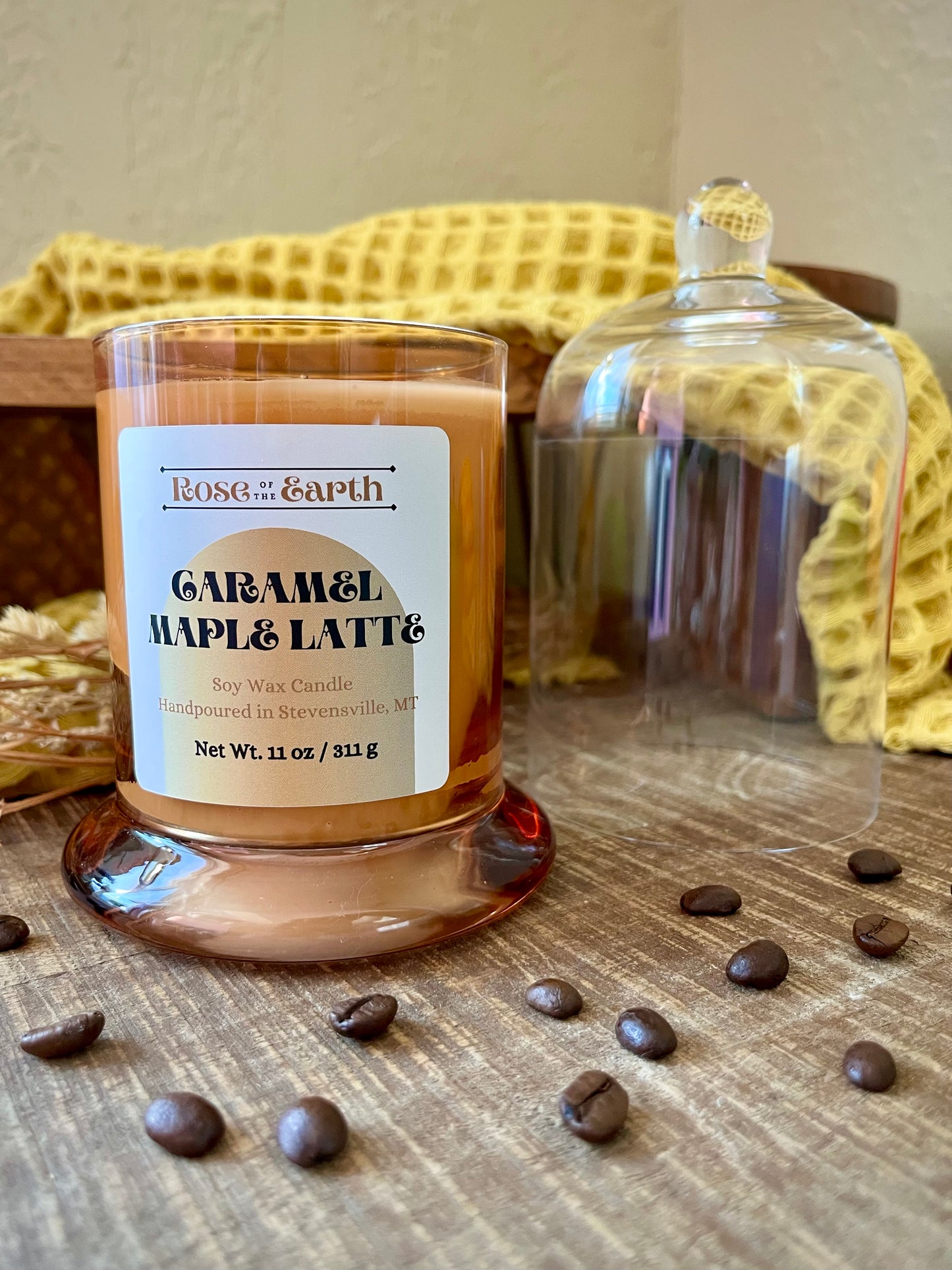 Caramel Maple Latte 11oz Cloche Candle