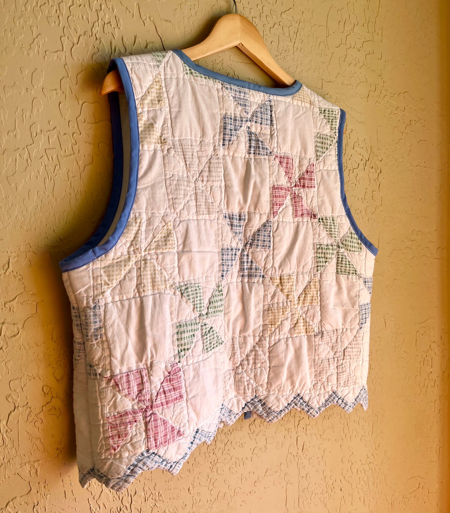 Pastel Pinwheel Quilted Vest - XL