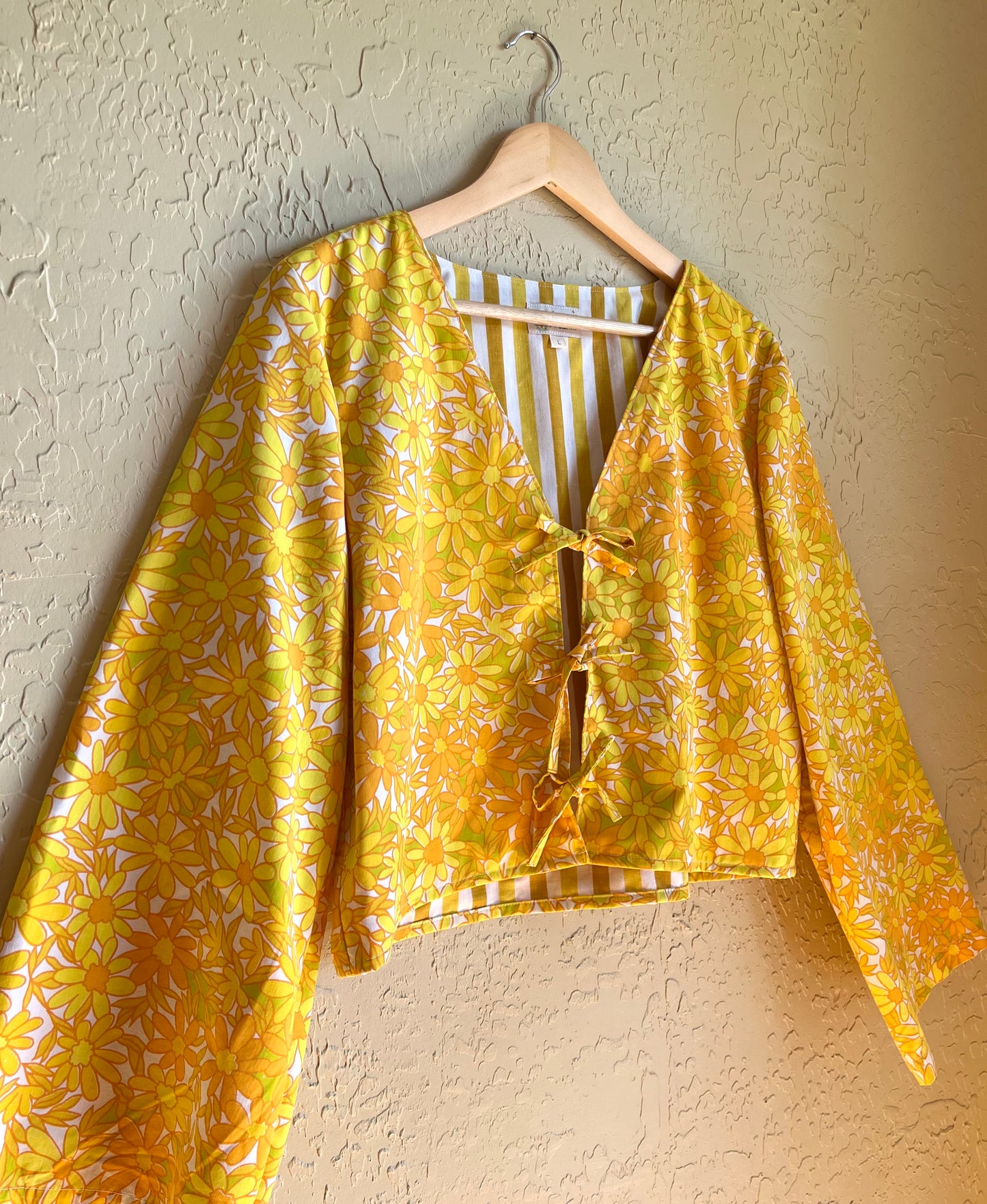 Sunny Day Tie Front Top - Large