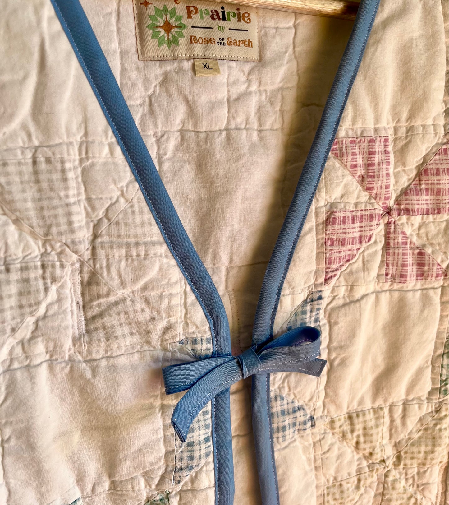 Pastel Pinwheel Quilted Vest - XL