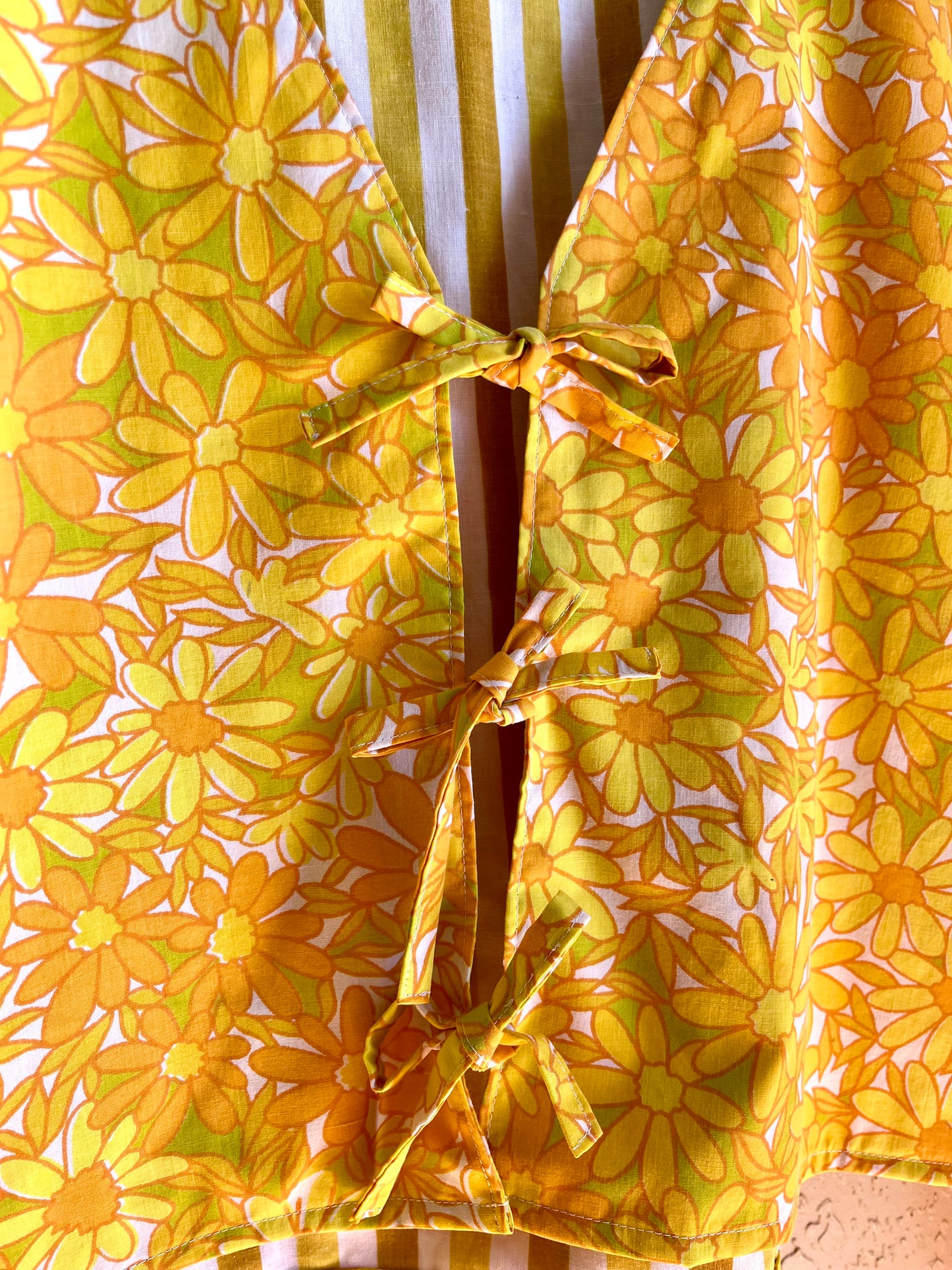 Sunny Day Tie Front Top - Large