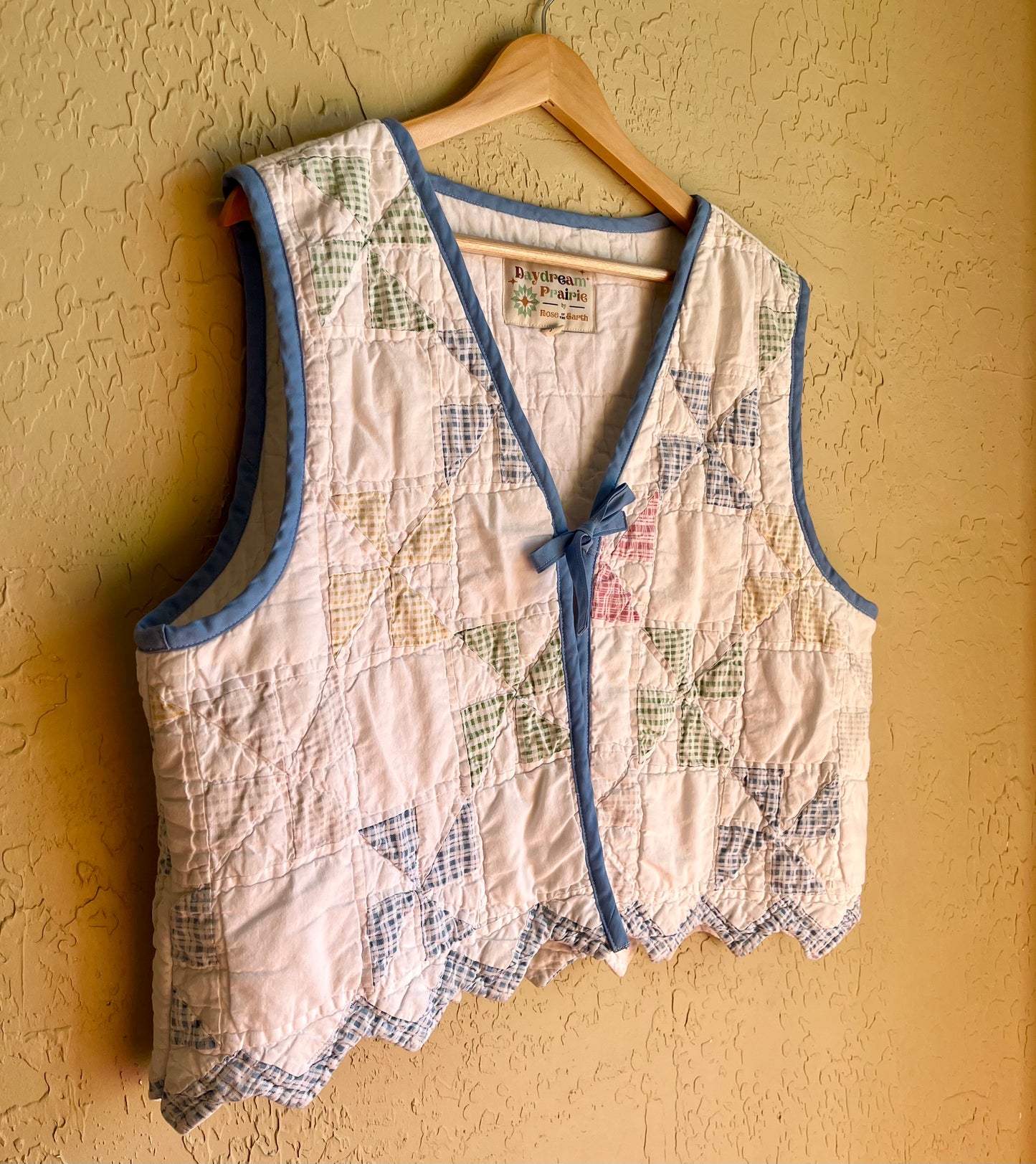 Pastel Pinwheel Quilted Vest -3X
