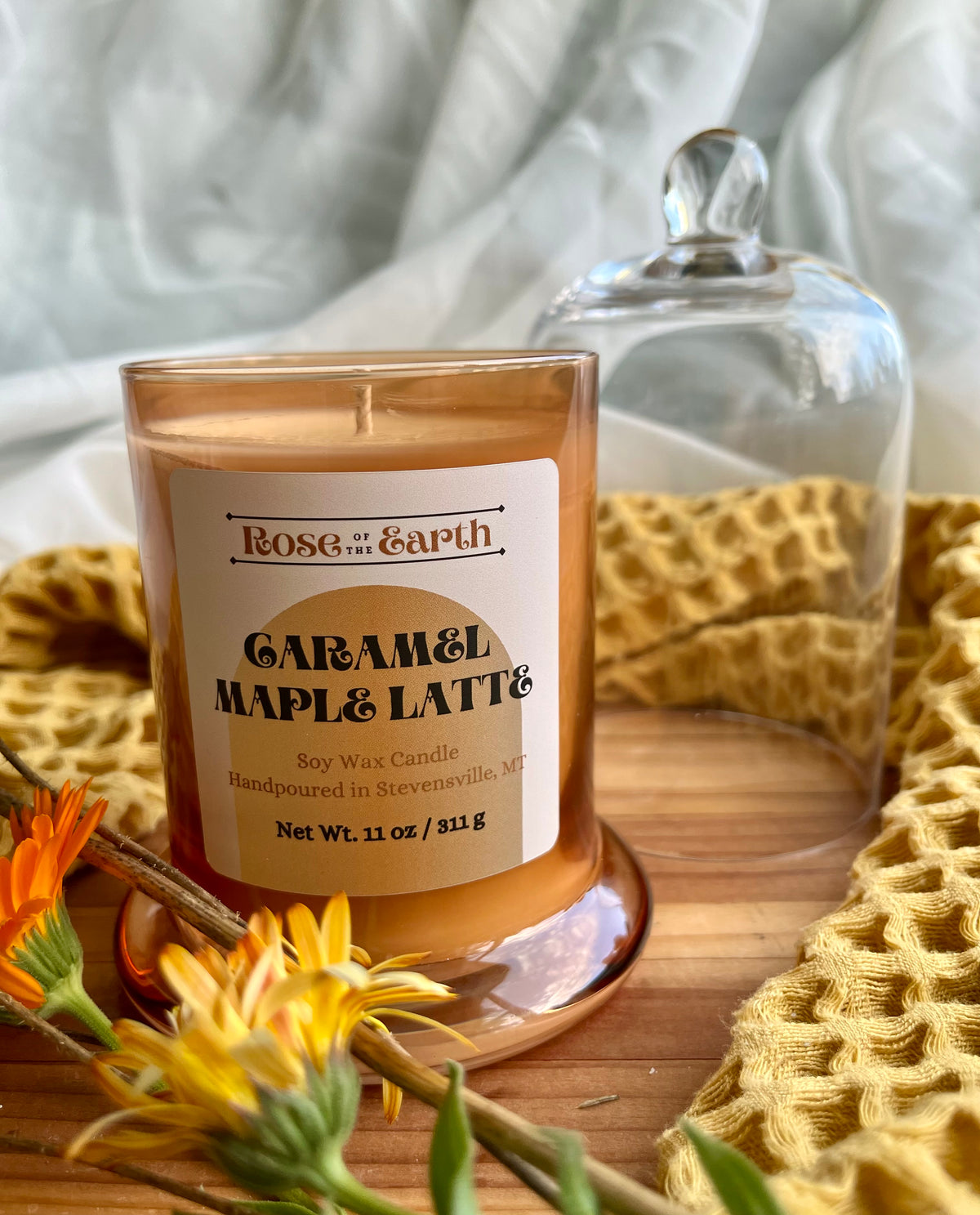 Caramel Maple Latte 11oz Cloche Candle