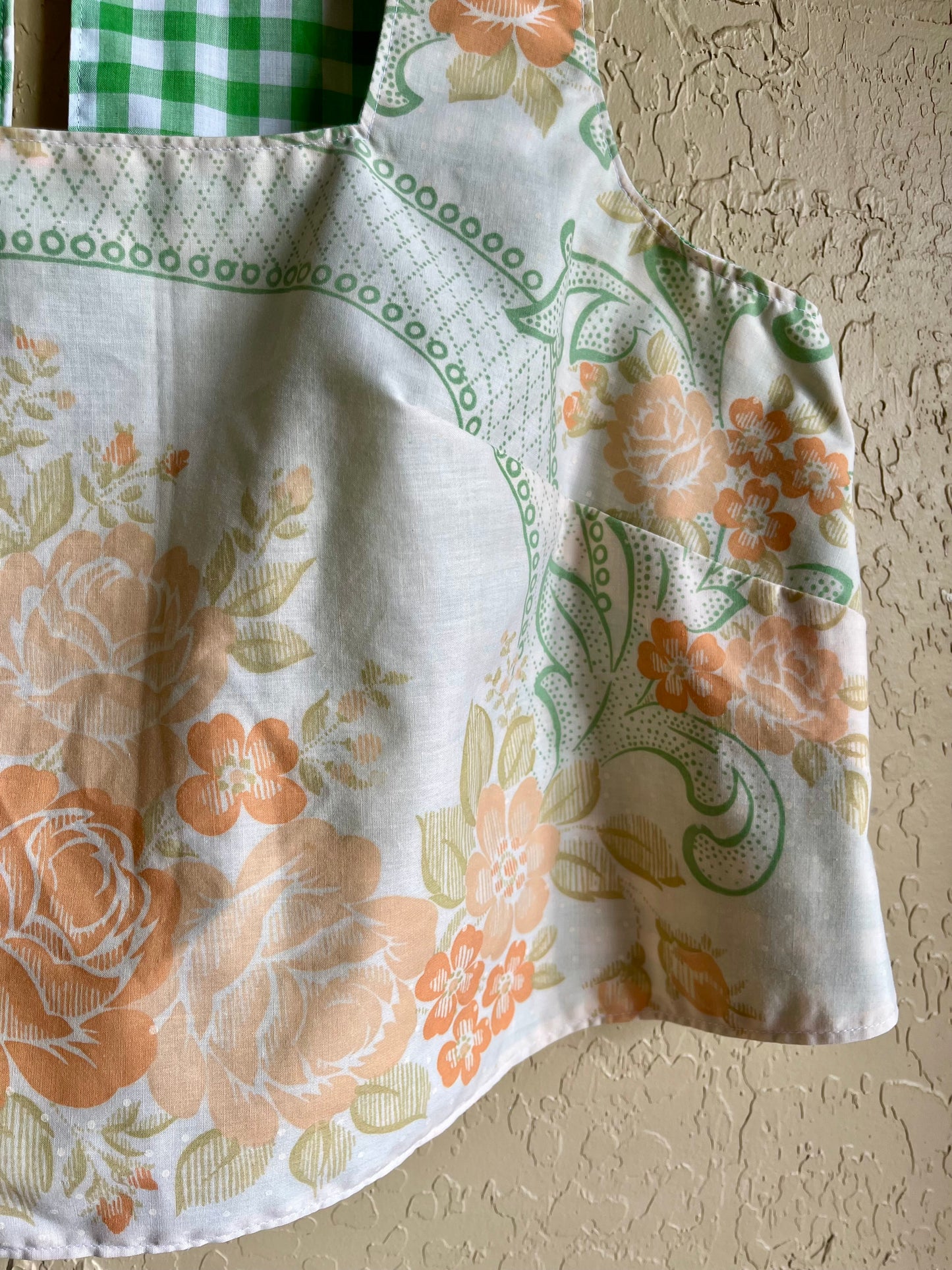 Peach Pit / Kelly Gingham Reversible Donna Top - XL
