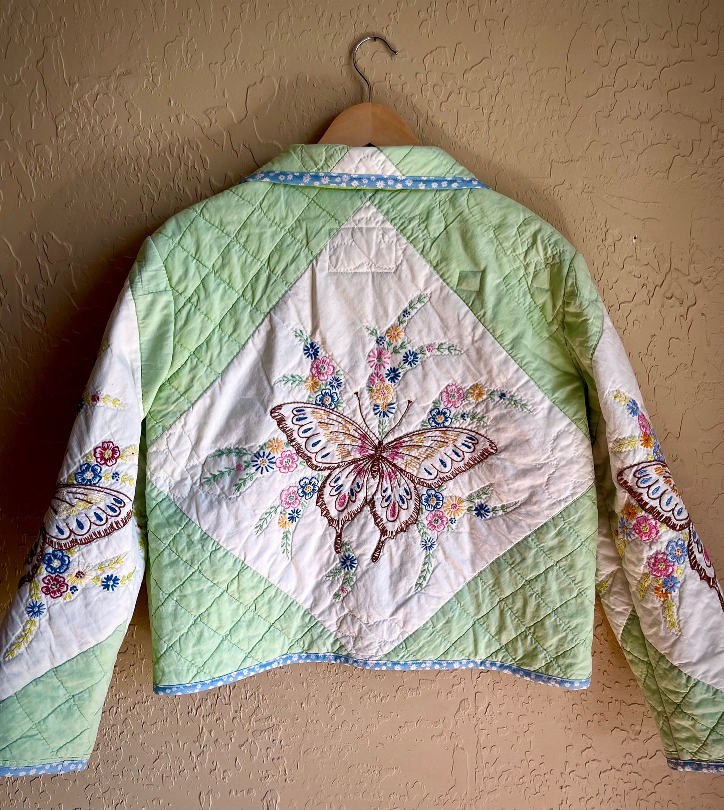 Butterfly Kisses Quilted Chore Coat - Large