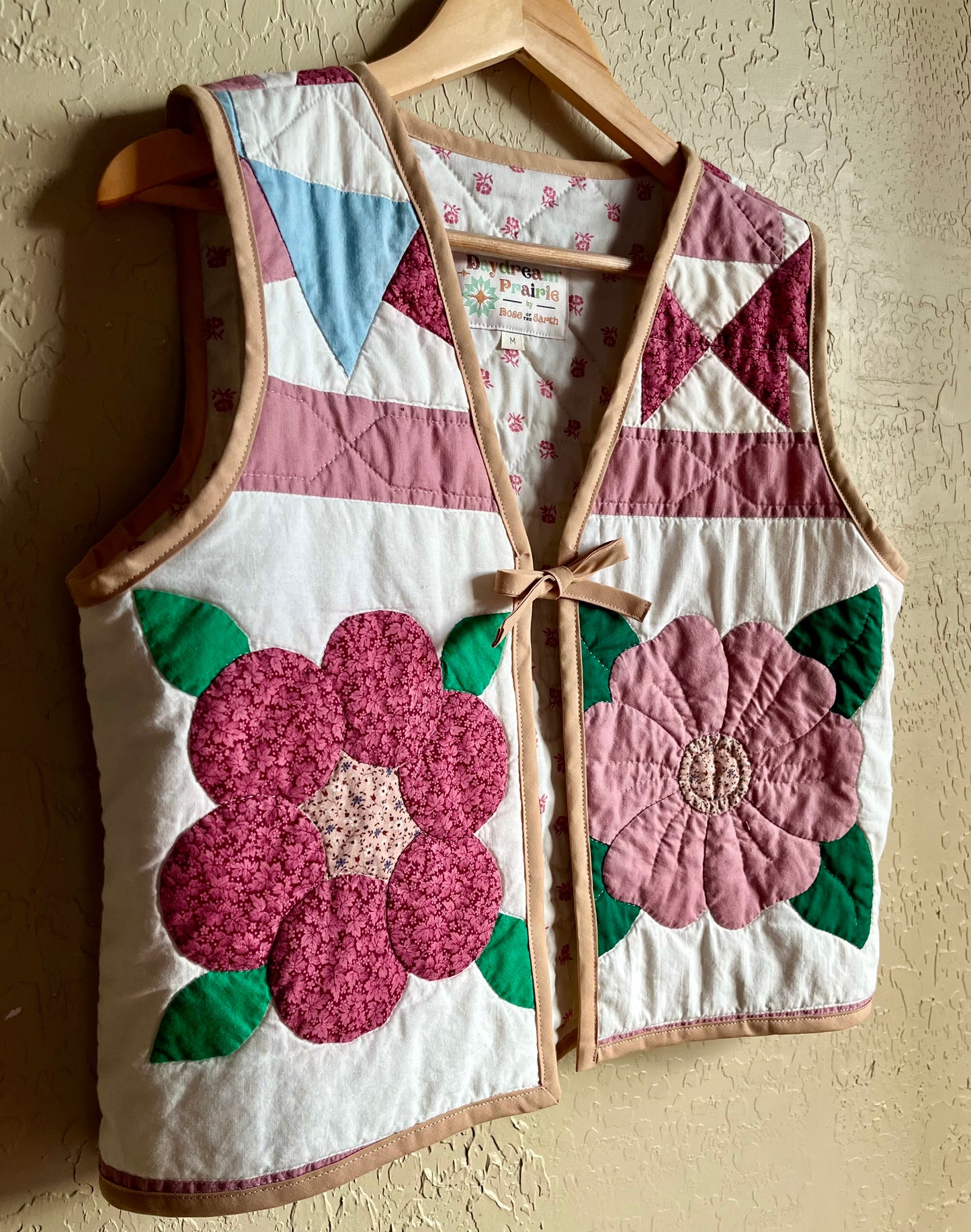 Rose Garden Quilted Vest - Medium