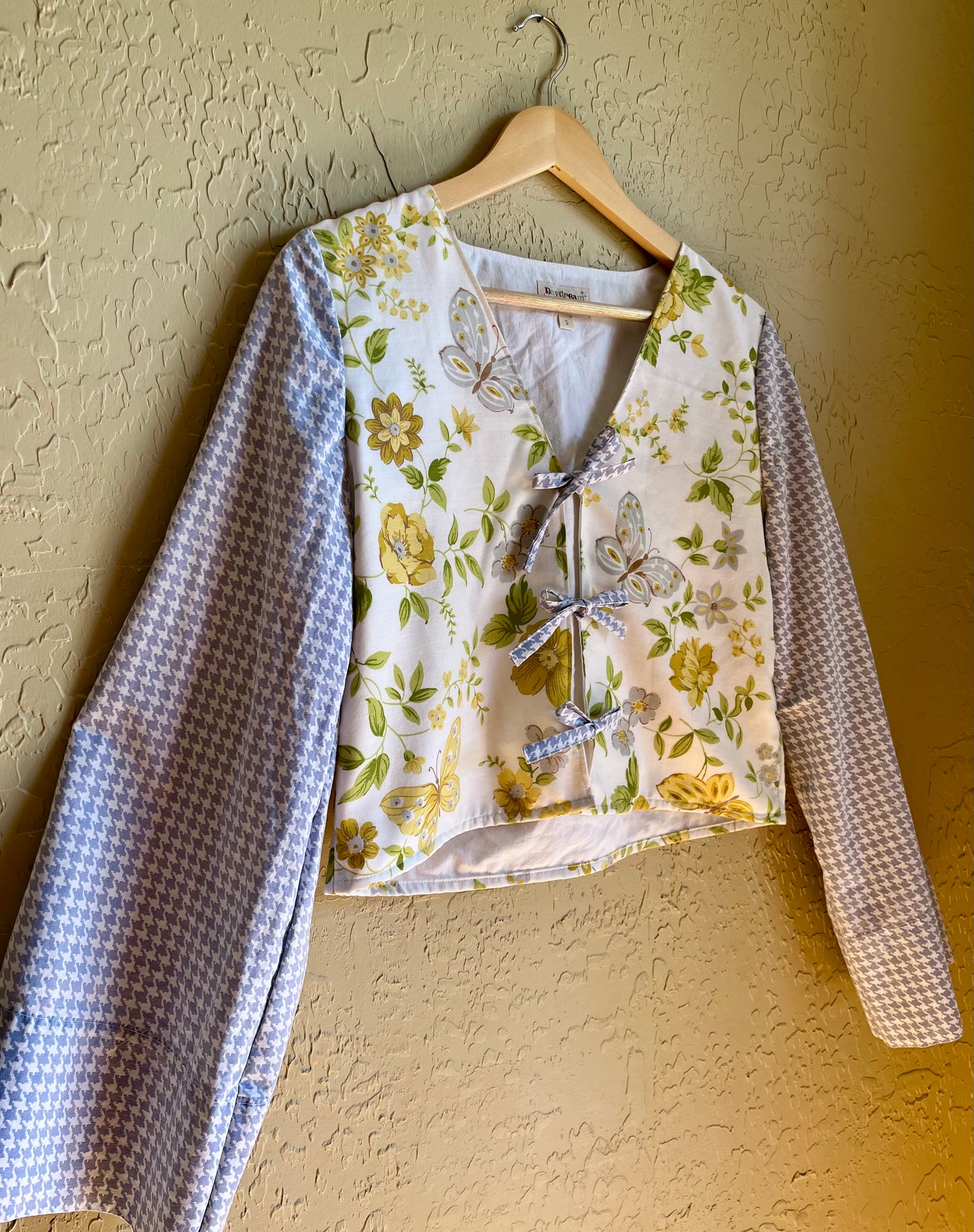 Butterfly Meadow Tie Front Top - Small