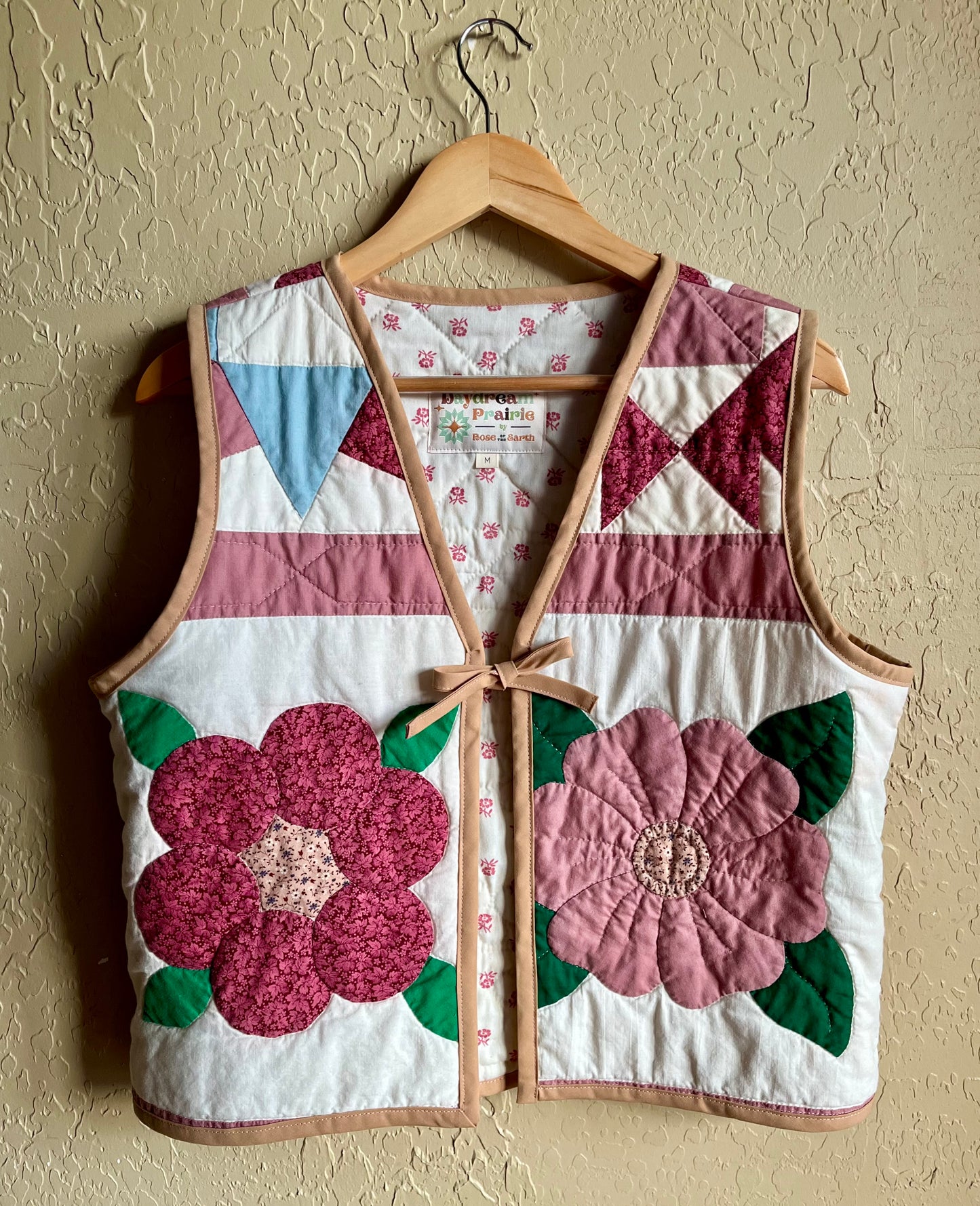 Rose Garden Quilted Vest - Medium