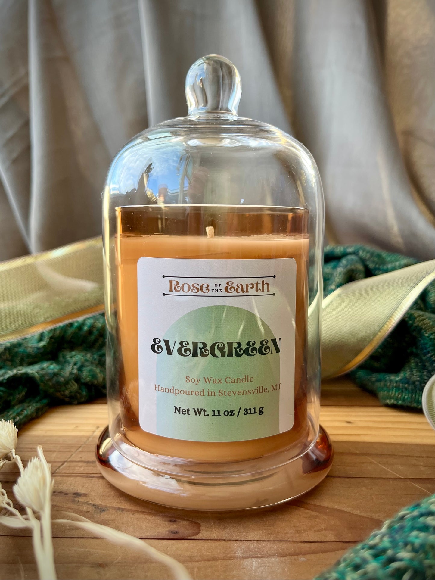 Evergreen 11oz Cloche Candle