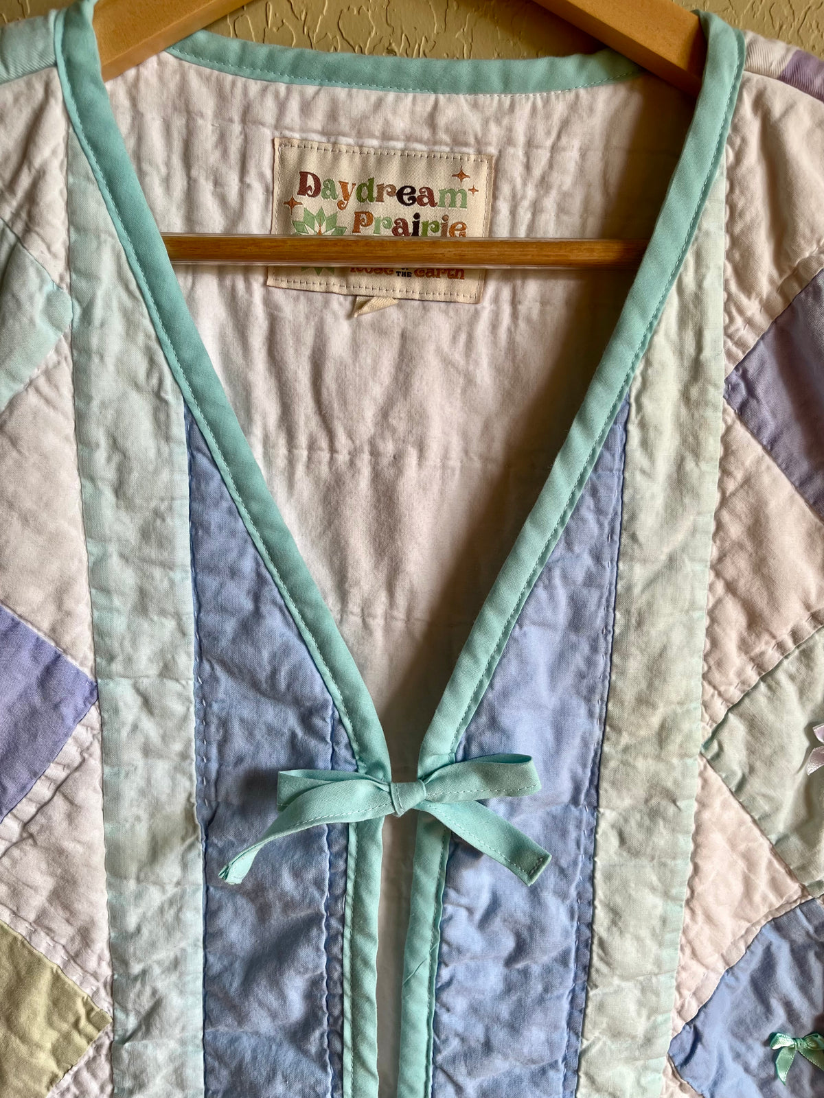 Blueberry Cream Quilted Vest - Large