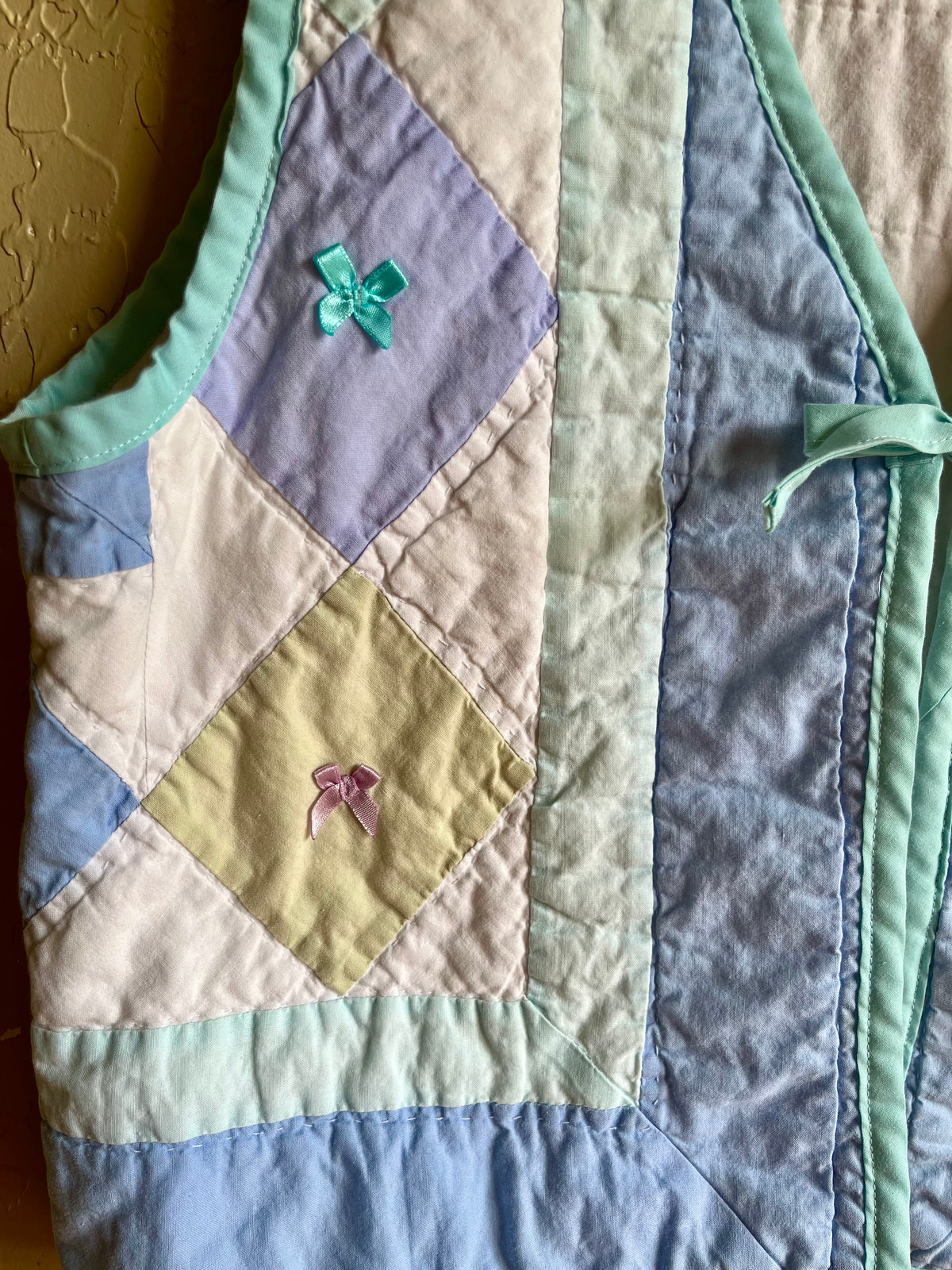 Blueberry Cream Quilted Vest - Large