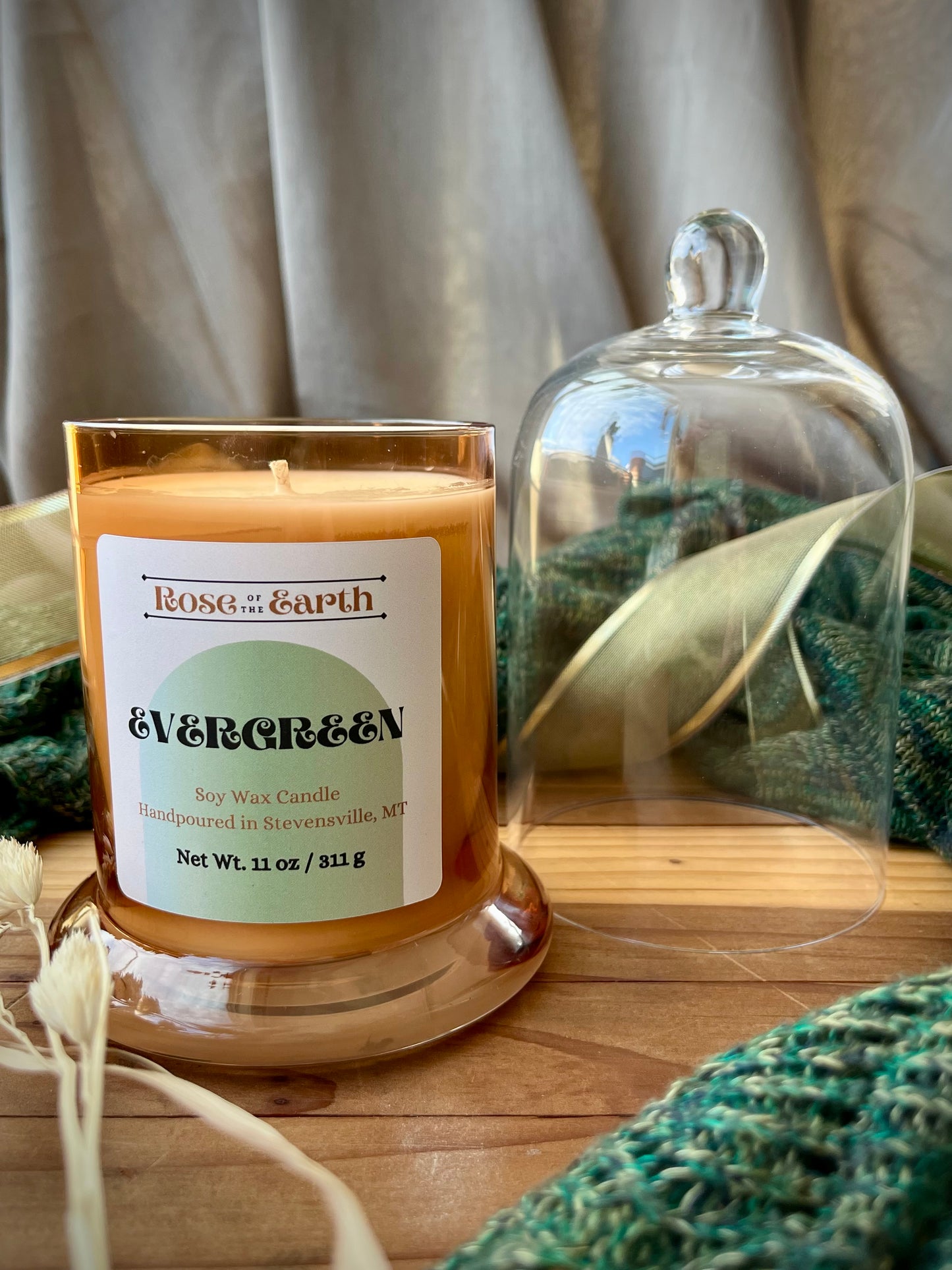 Evergreen 11oz Cloche Candle