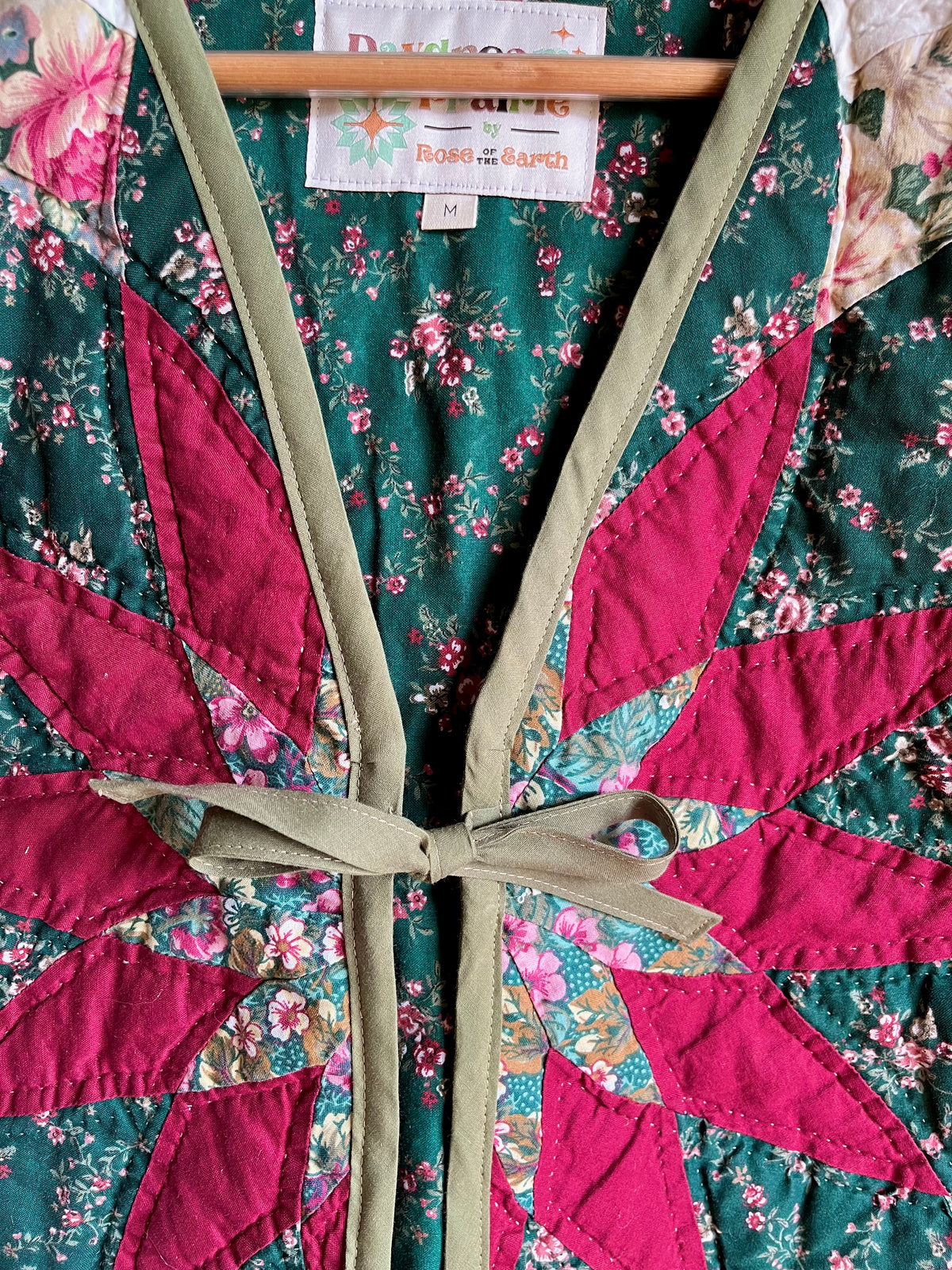 Rose Garden Quilted Vest - Medium