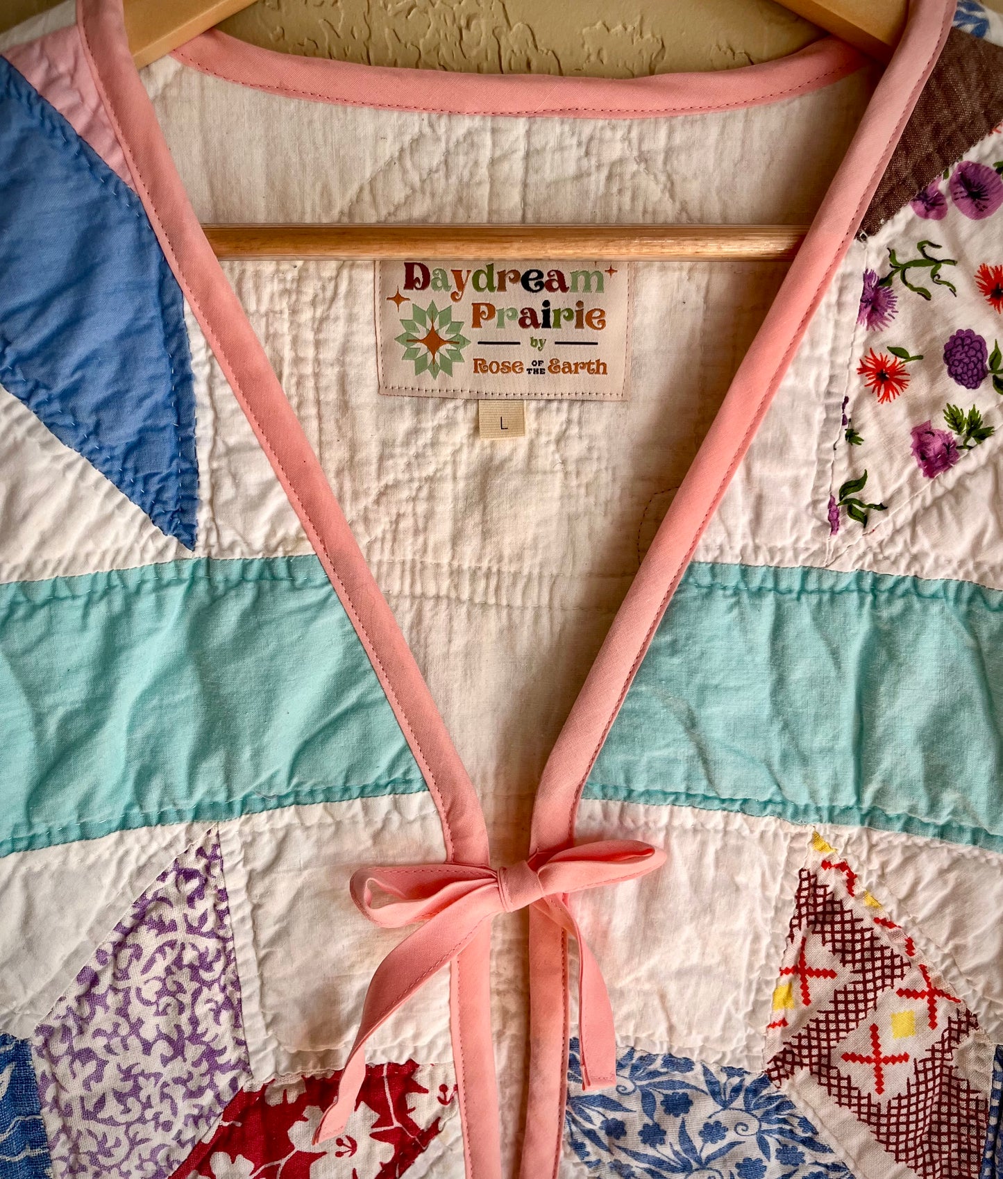 Cotton Candy Pinwheels Quilted Vest - Large