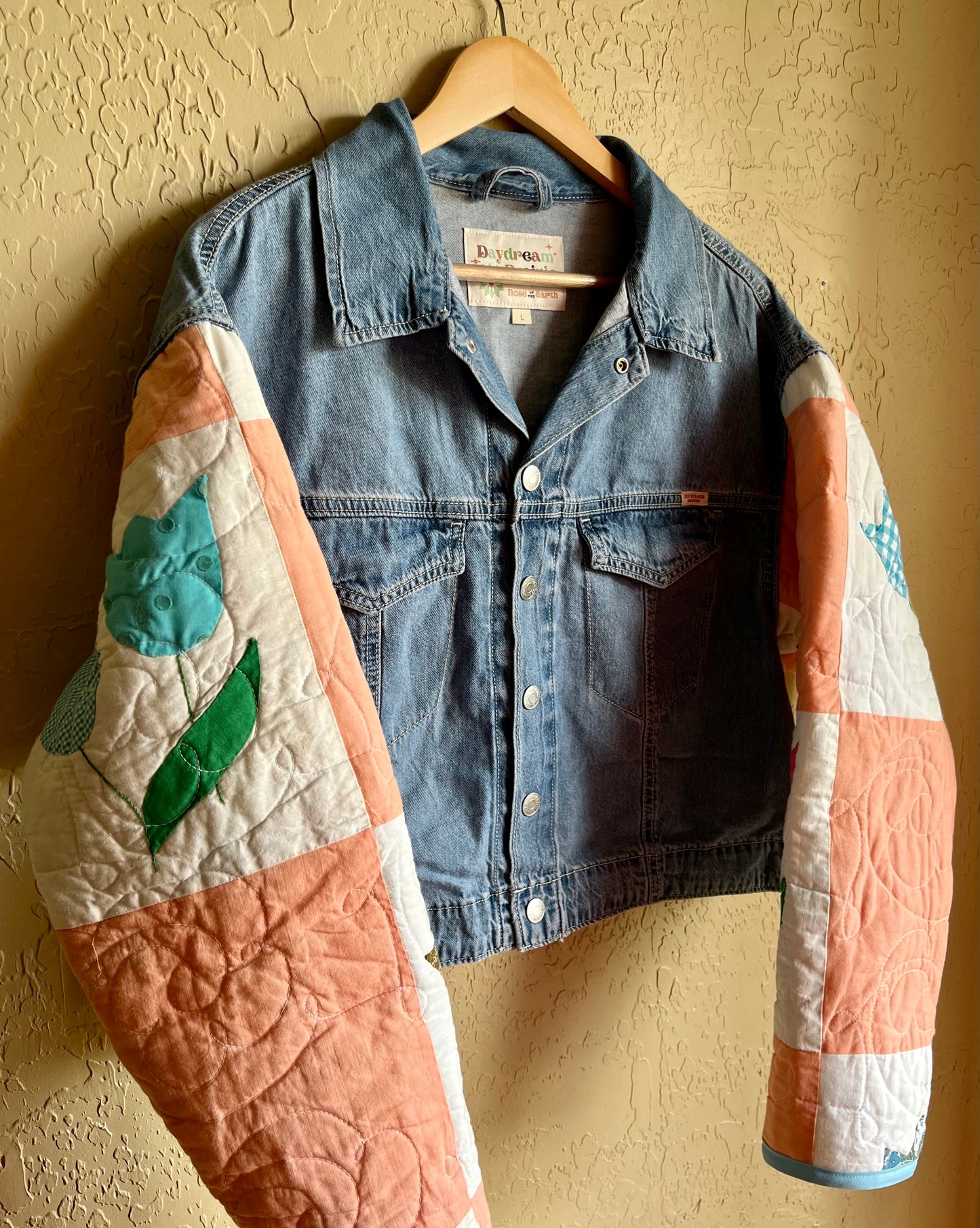 Tulip Garden Denim Jacket - Medium