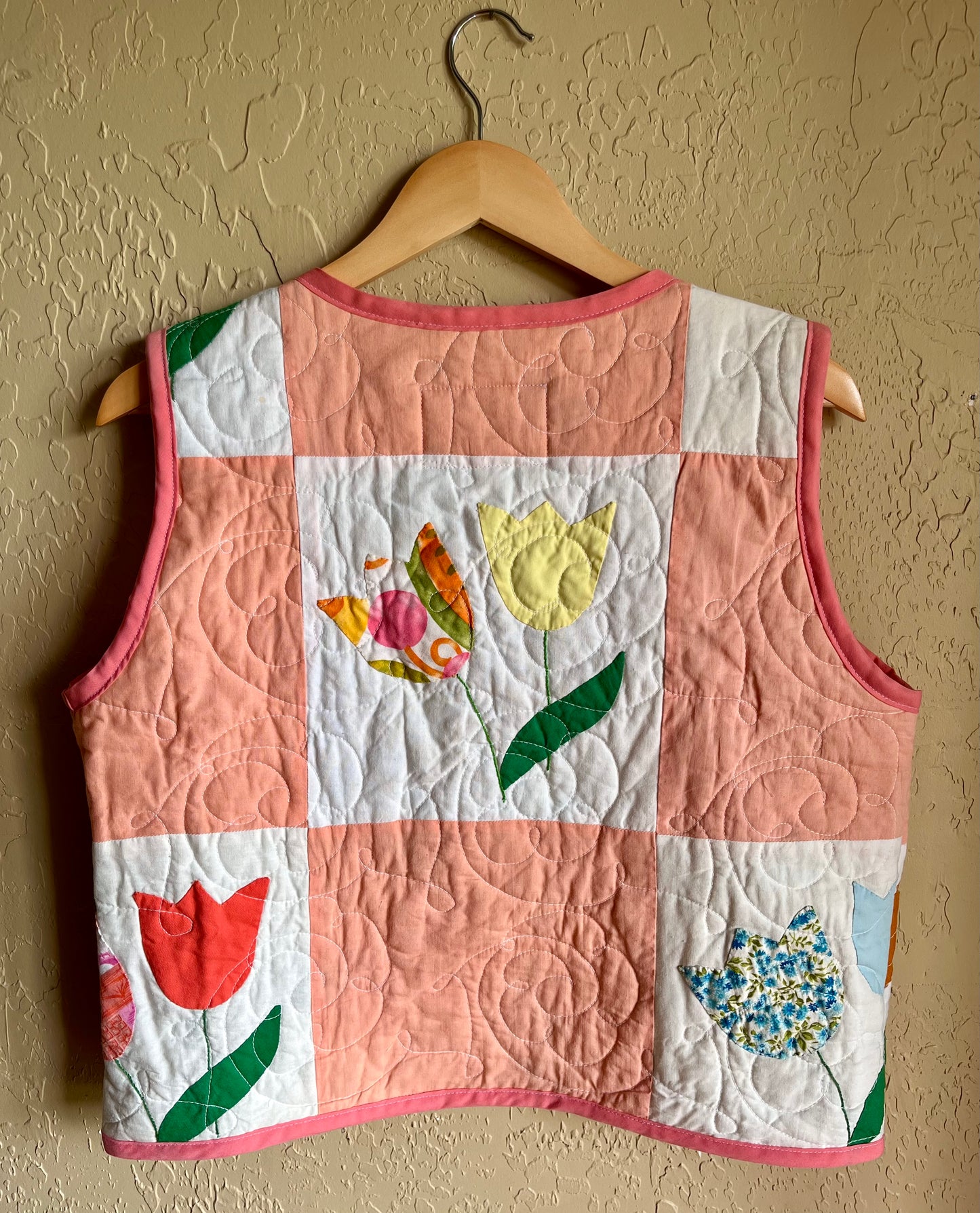 Tulip Garden Quilted Vest - Medium
