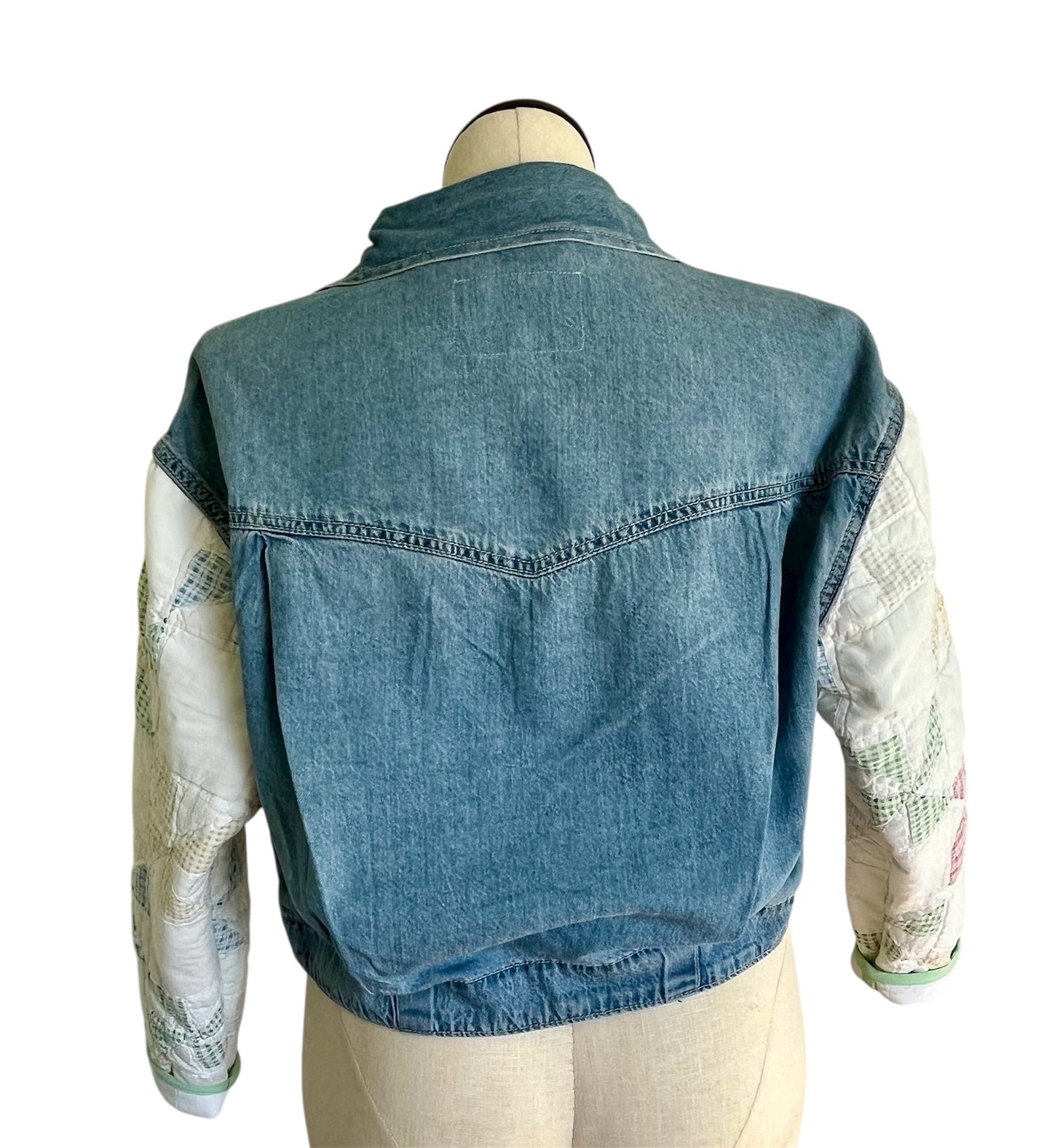 Patchwork Pinwheels Denim Jacket - Medium