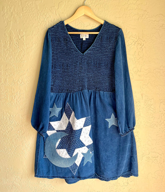 Starry Night Chambray Dress - XL