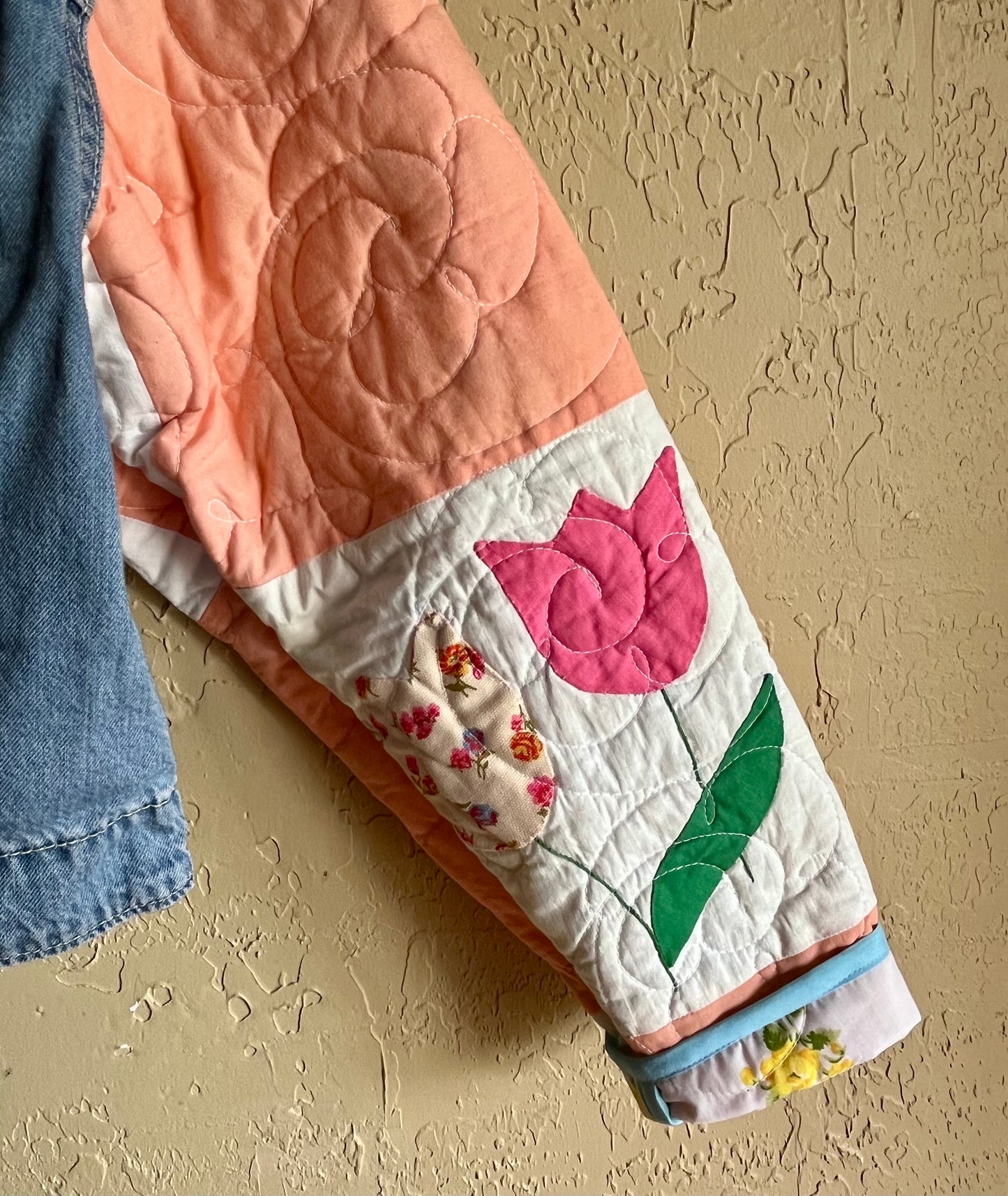 Tulip Garden Denim Jacket - Medium