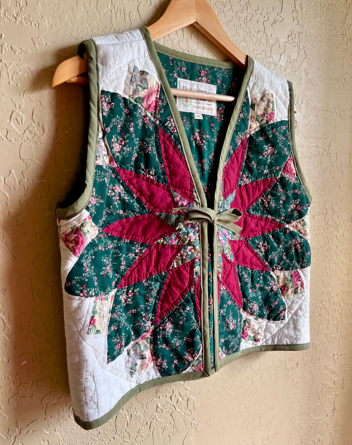 Rose Garden Quilted Vest - Medium