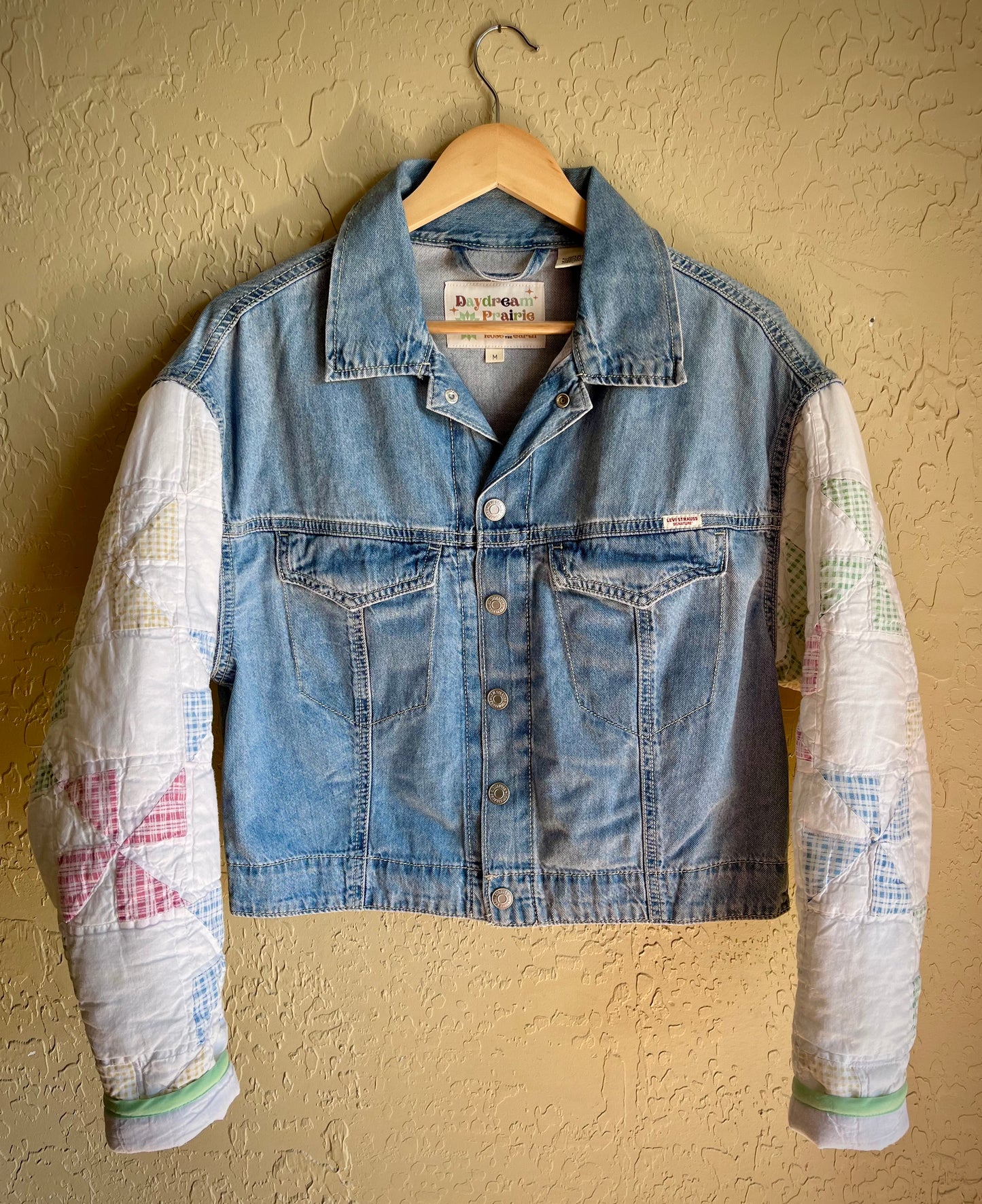 Patchwork Pinwheels Denim Jacket - Medium