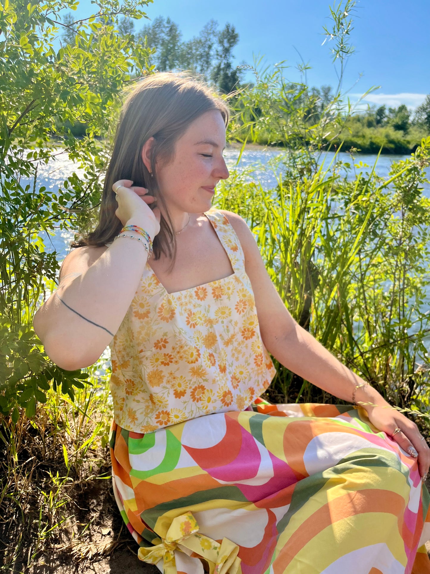 Marigold / Daydream Daisy Reversible Donna Top - Medium