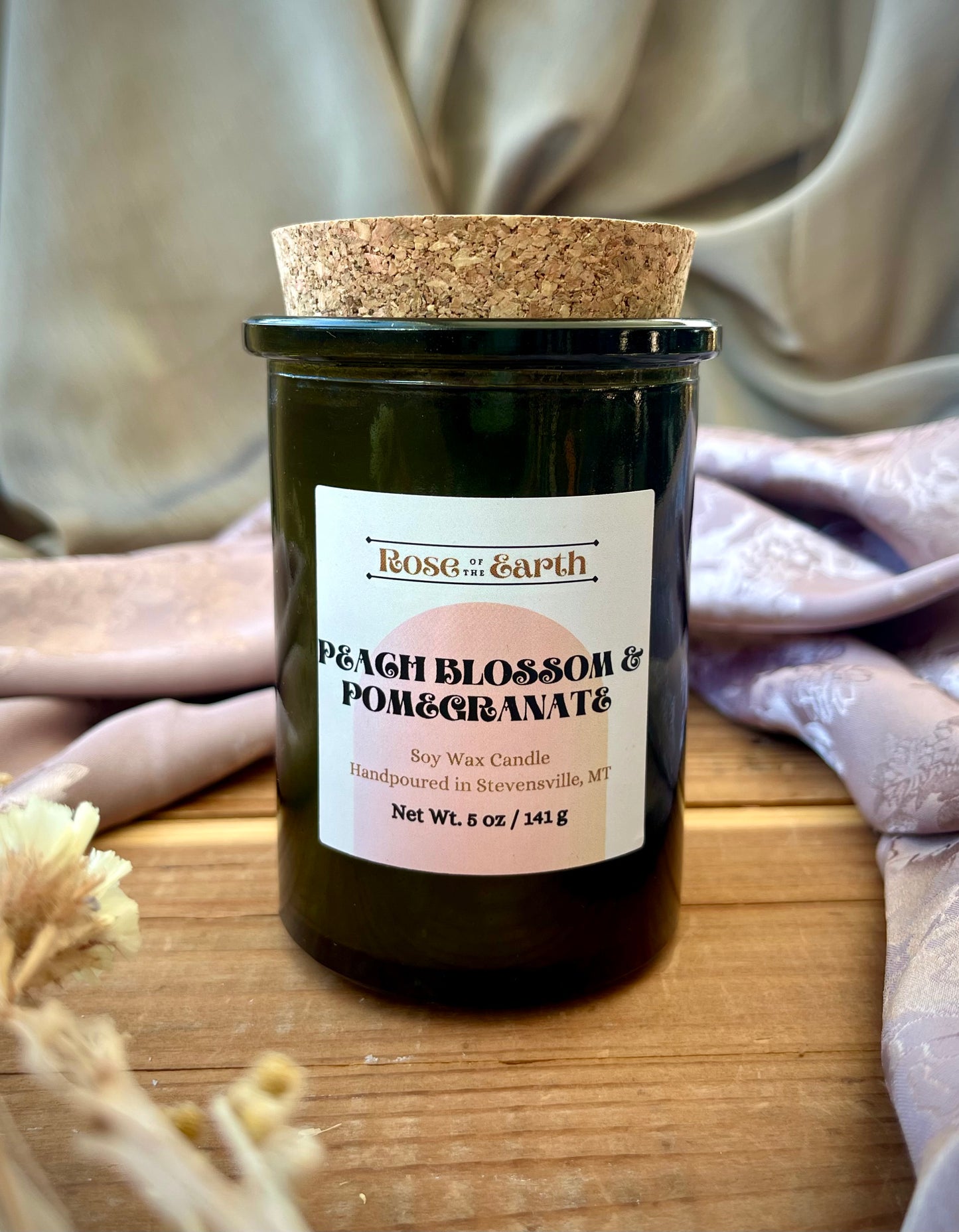 Peach Blossom & Pomegranate 5oz Candle