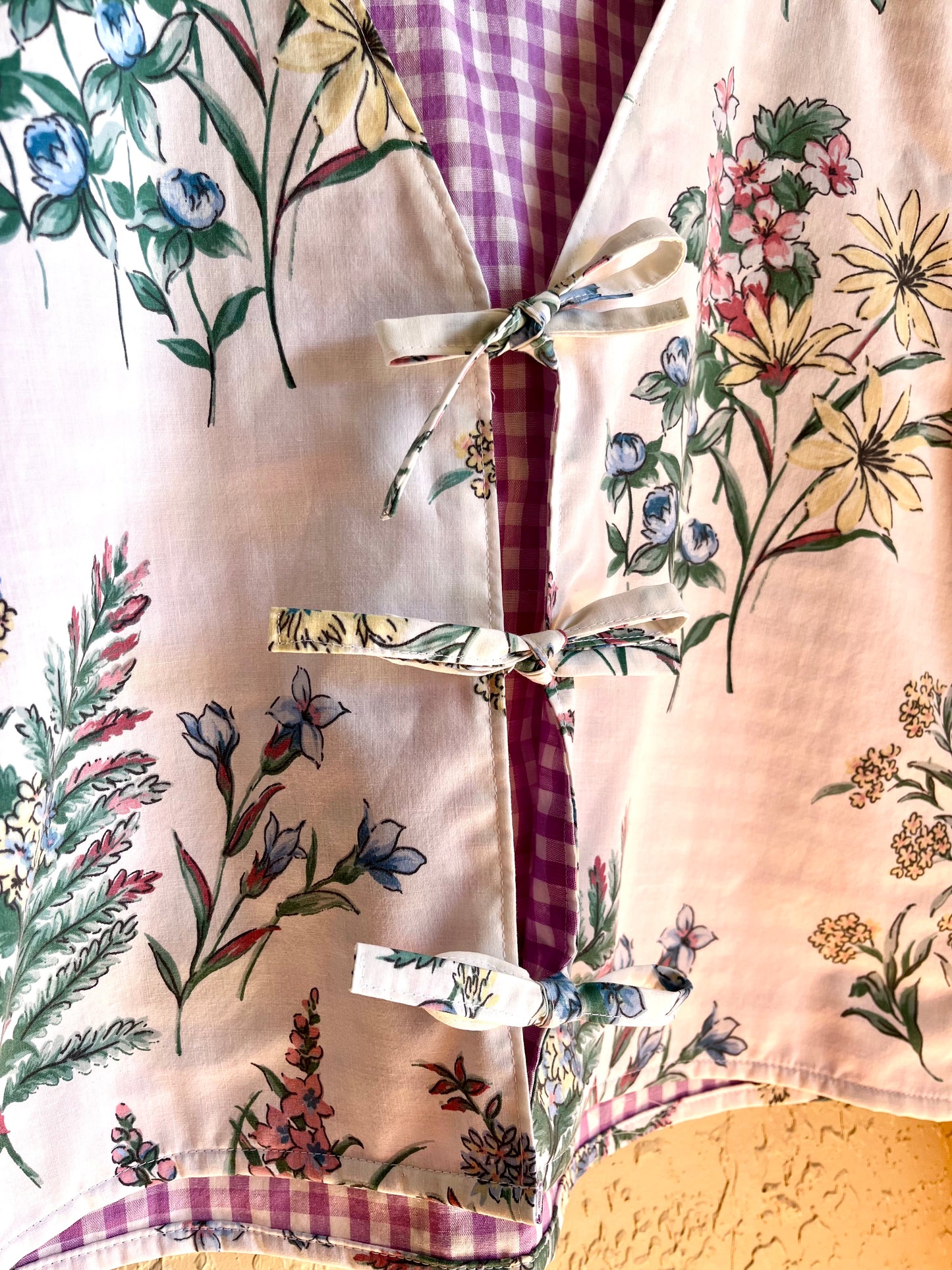 Cottage Garden Tie Front Top - Medium