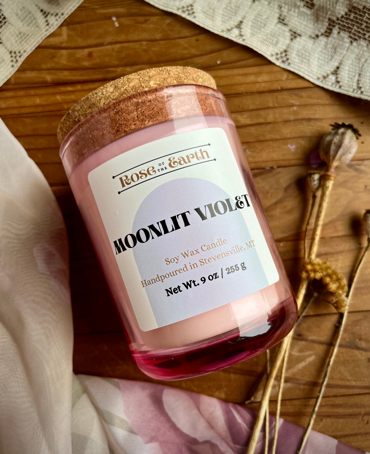 Moonlit Violet Candle