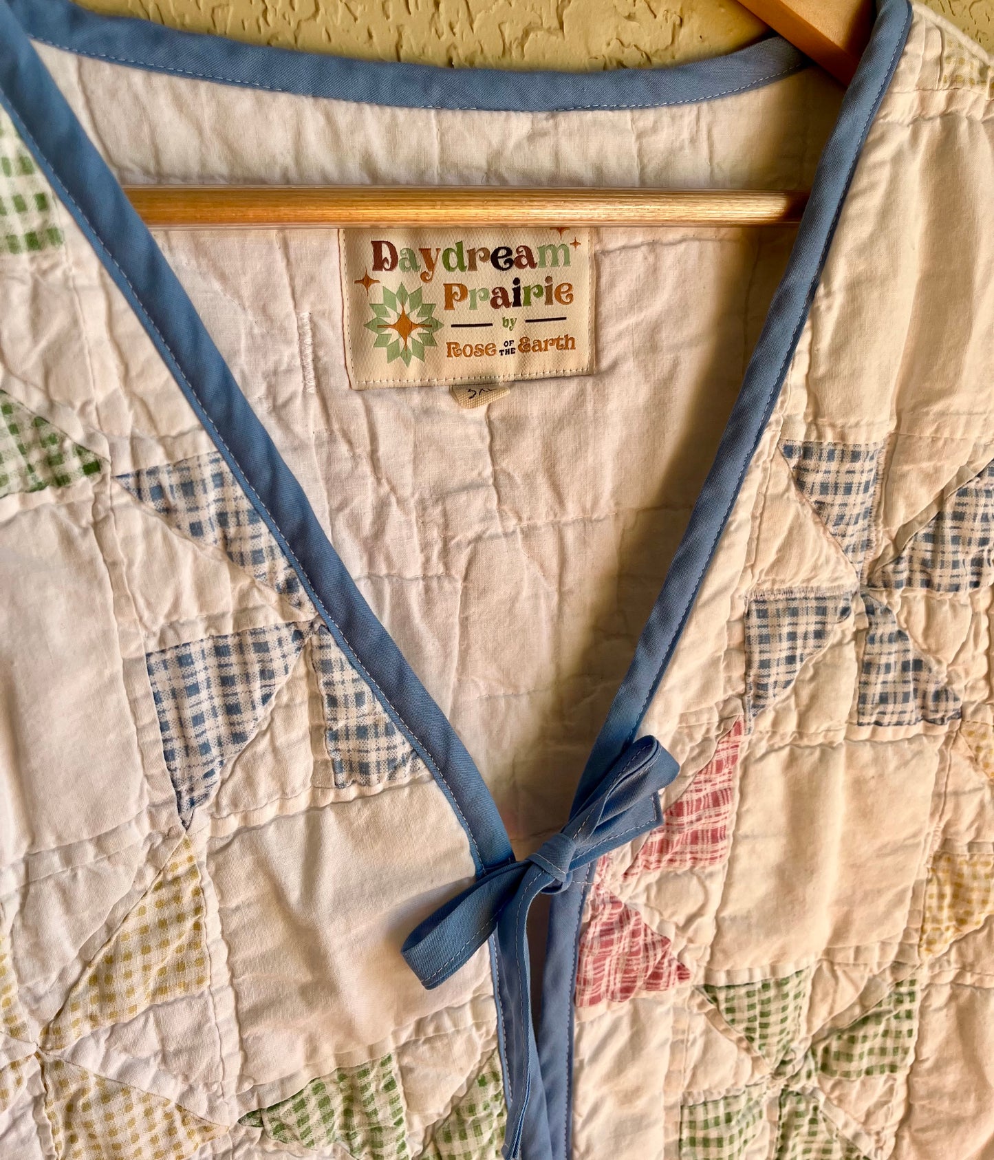 Pastel Pinwheel Quilted Vest -3X
