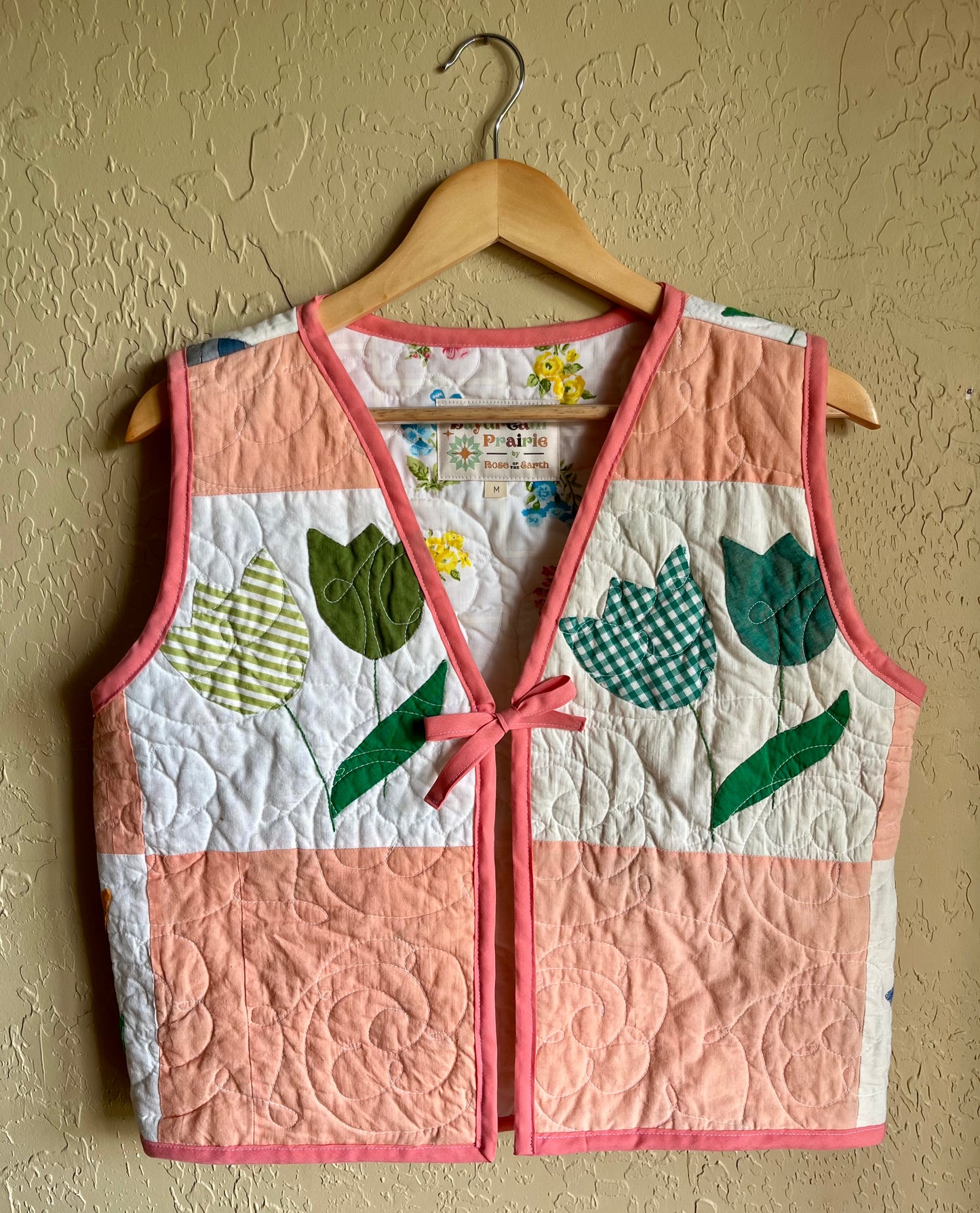 Tulip Garden Quilted Vest - Medium