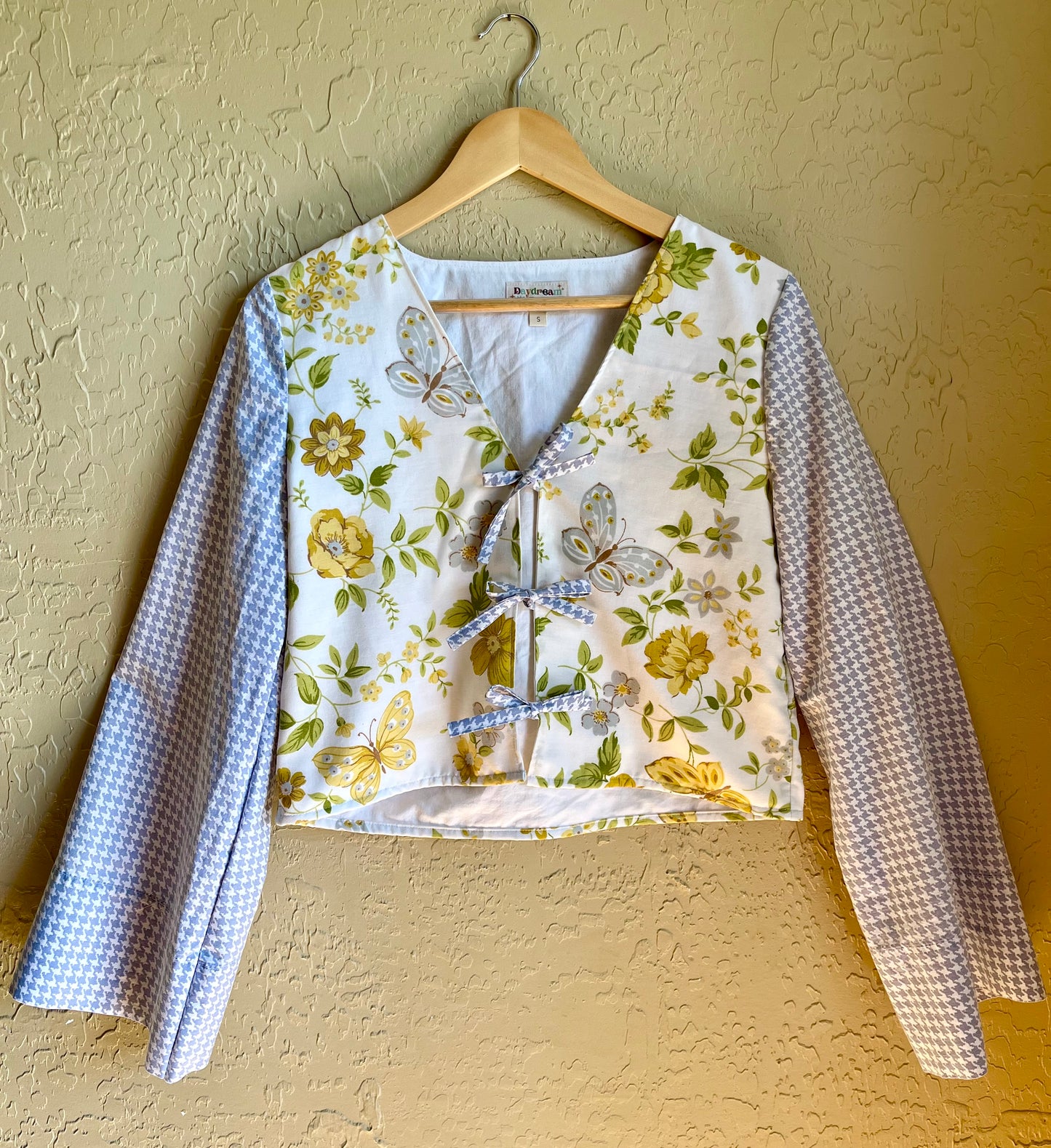 Butterfly Meadow Tie Front Top - Small