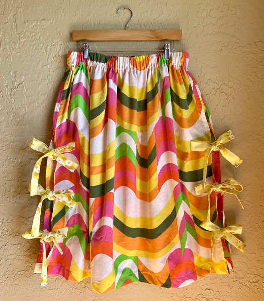 Groove Midi Bow Skirt - XL