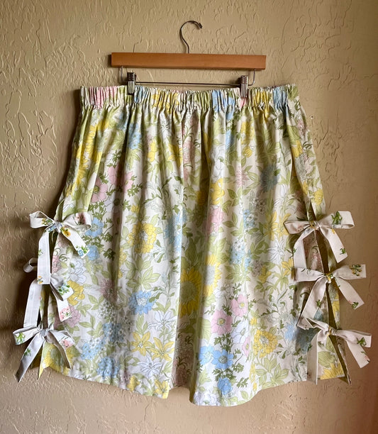 Cottage Garden Midi Bow Skirt - 3X