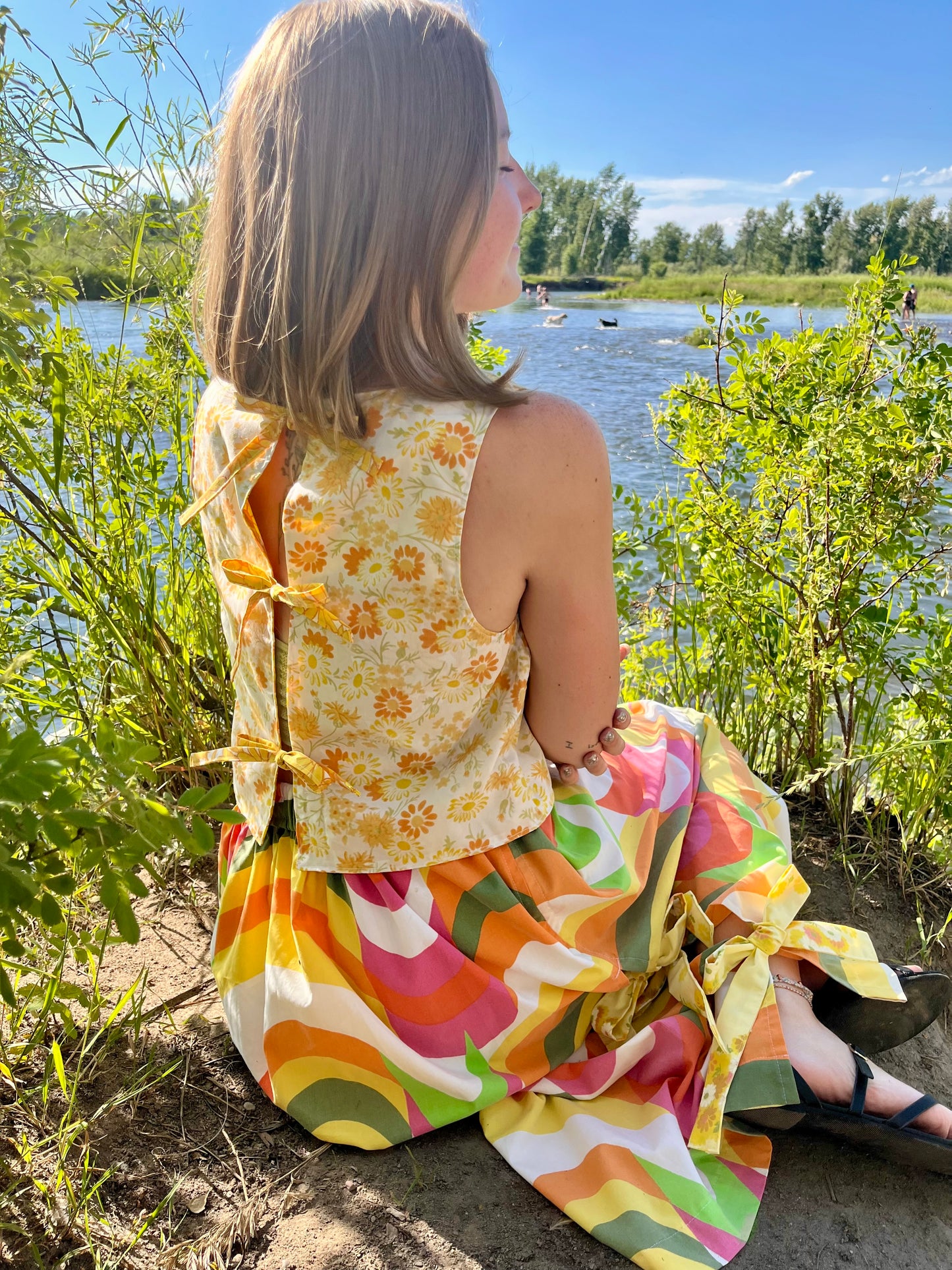 Marigold / Daydream Daisy Reversible Donna Top - Medium