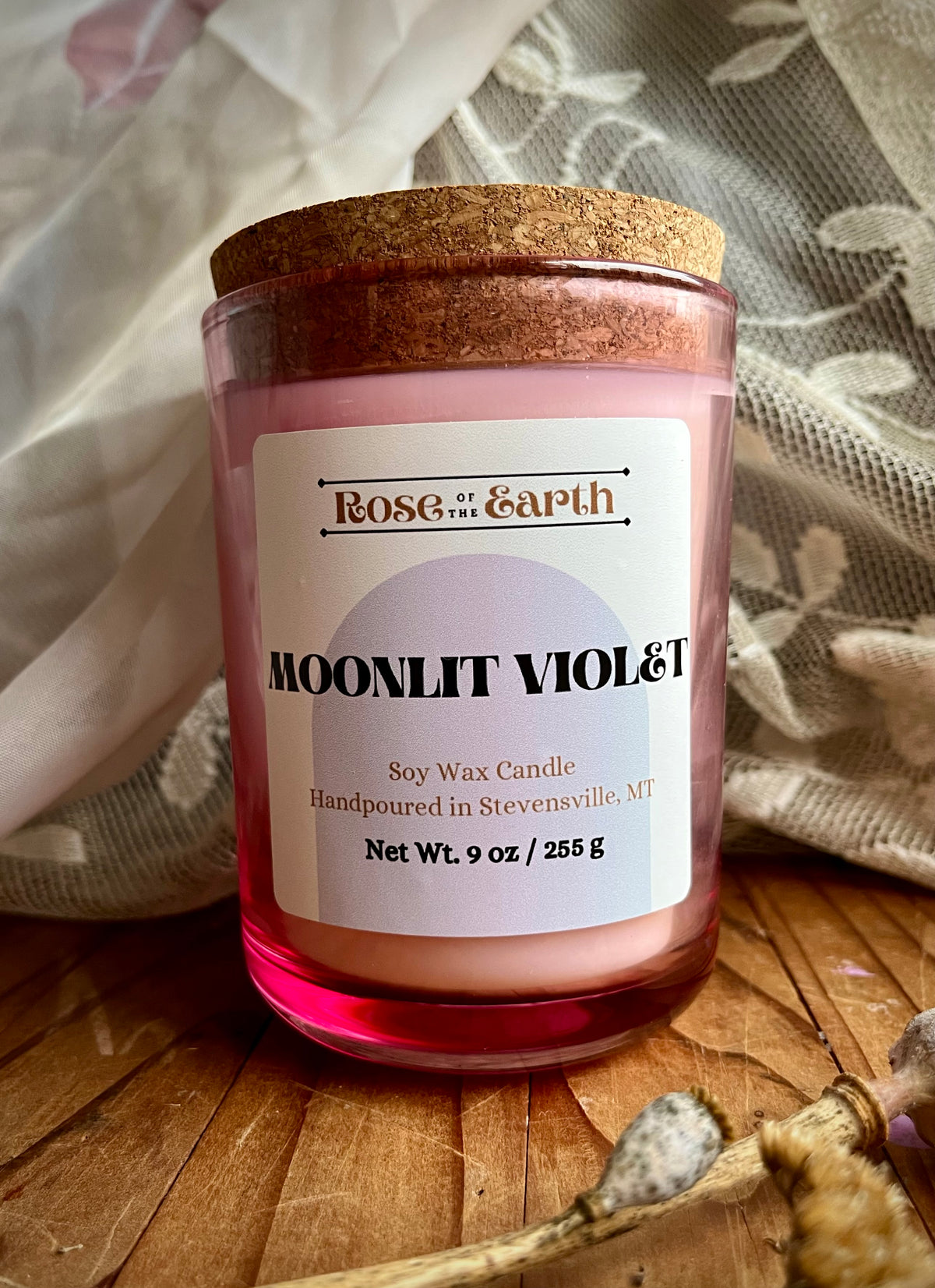 Moonlit Violet Candle