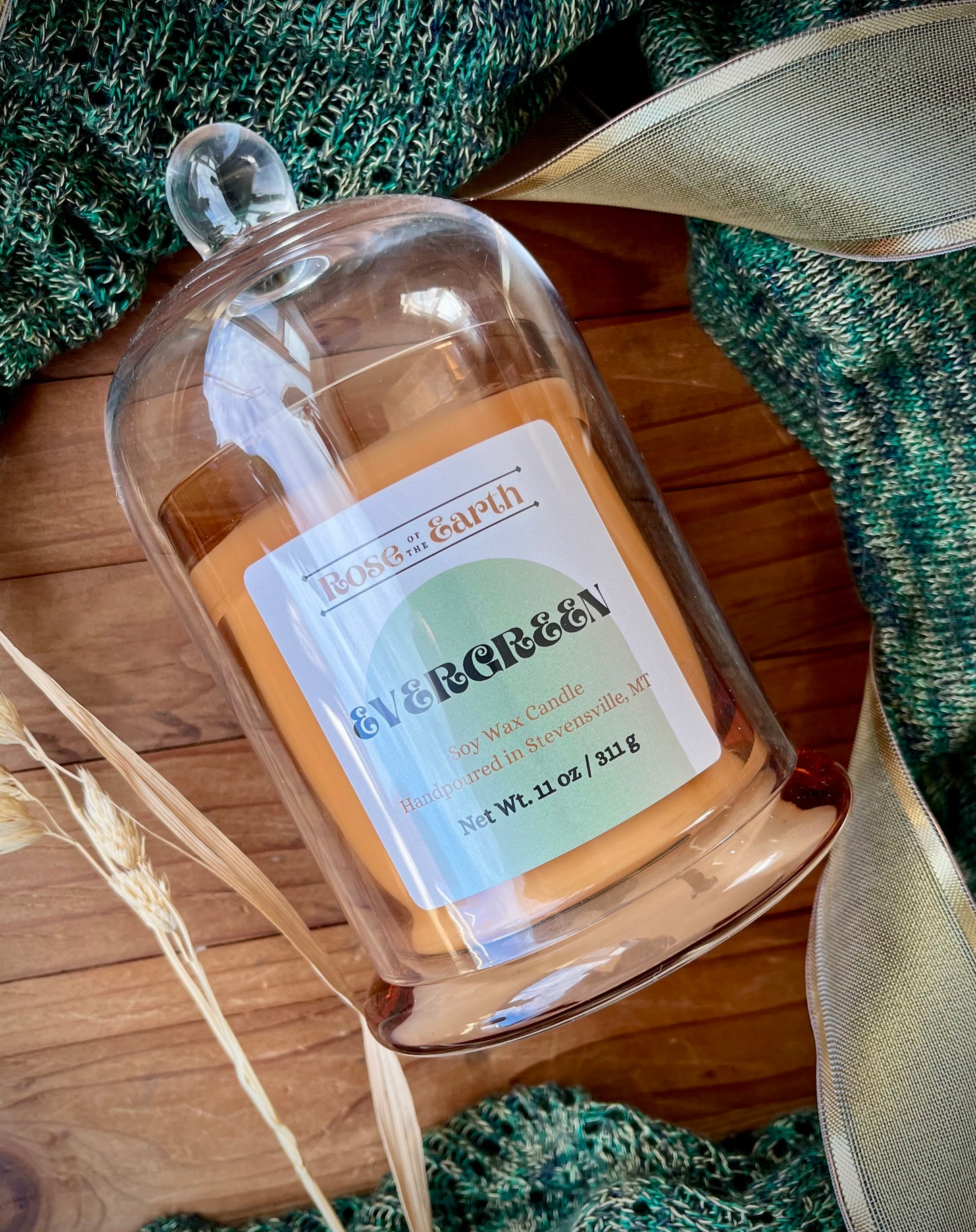 Evergreen 11oz Cloche Candle