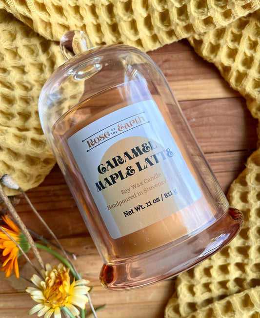 Caramel Maple Latte 11oz Cloche Candle