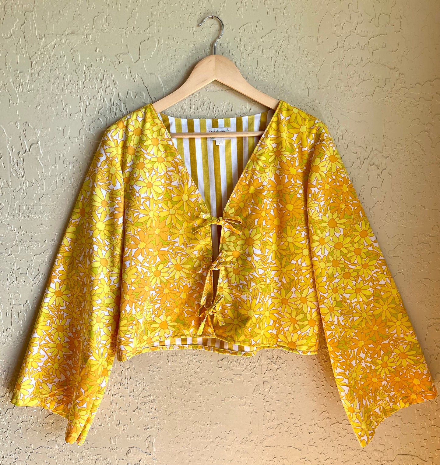 Sunny Day Tie Front Top - Large