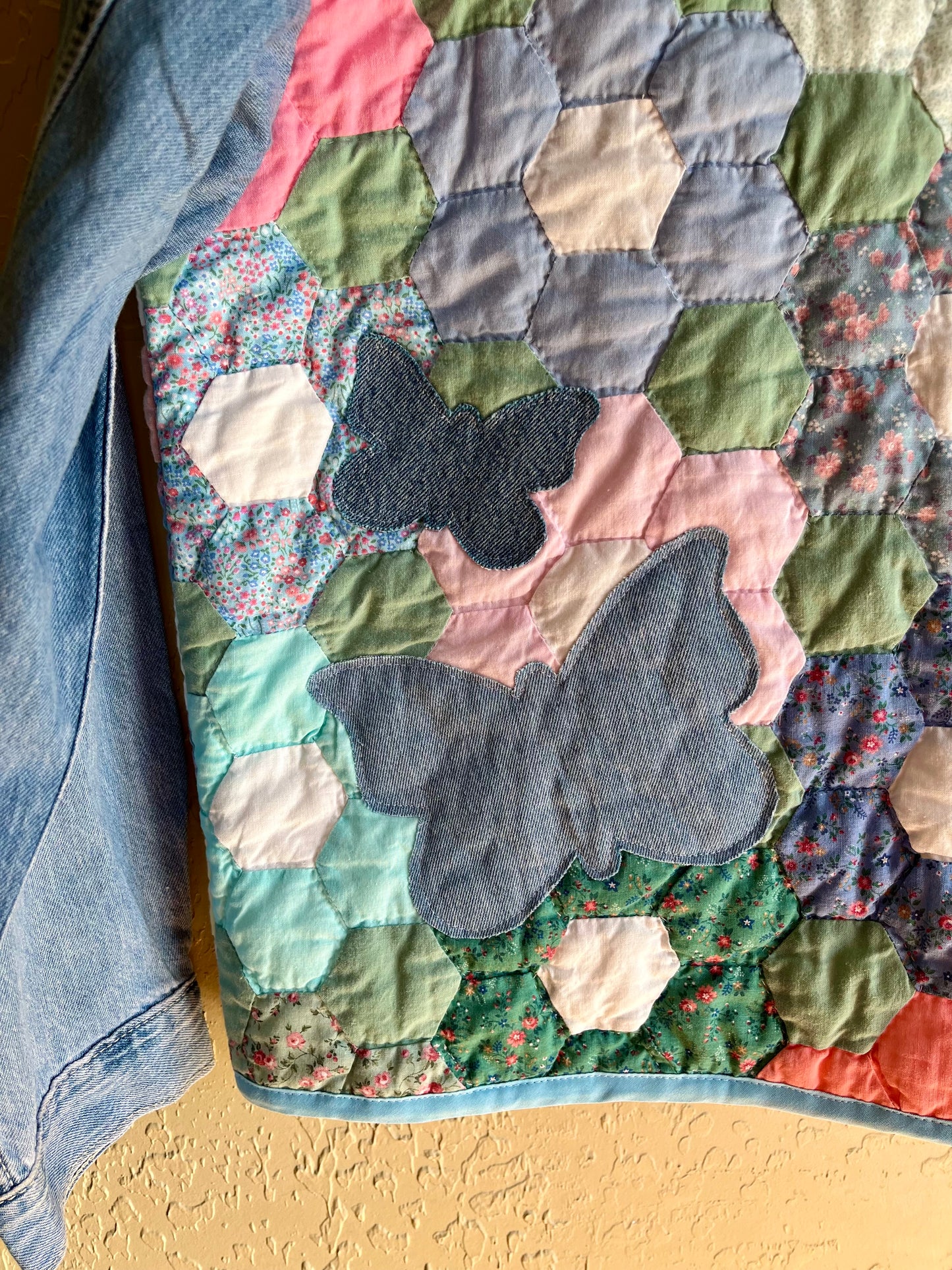 Hexi Garden Quilted Chore Coat - Medium