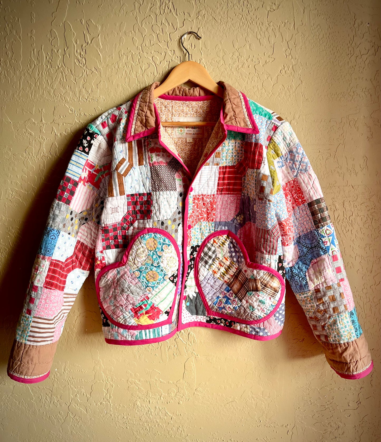 Queen of Hearts Quilted Coat - Large