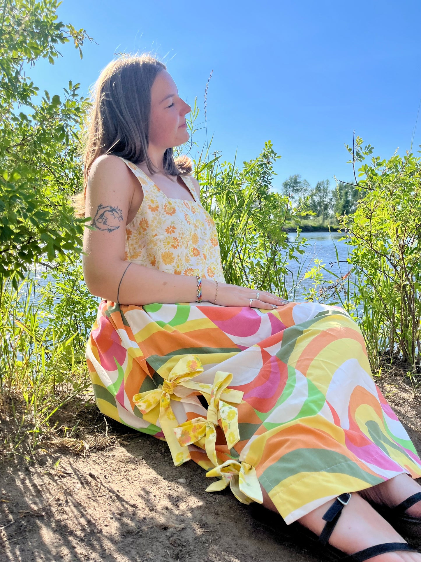 Groove Midi Bow Skirt - Small