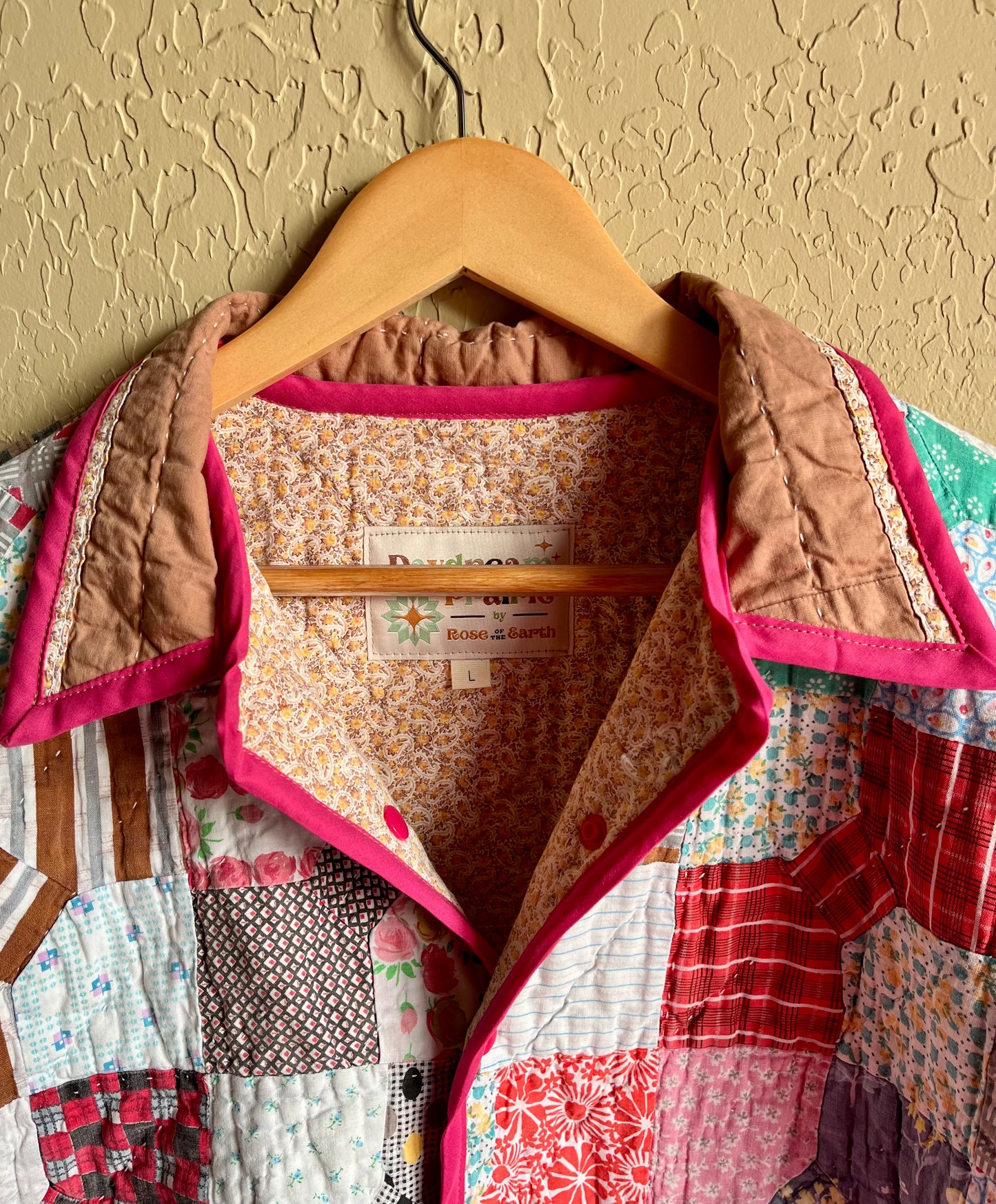 Queen of Hearts Quilted Coat - Large