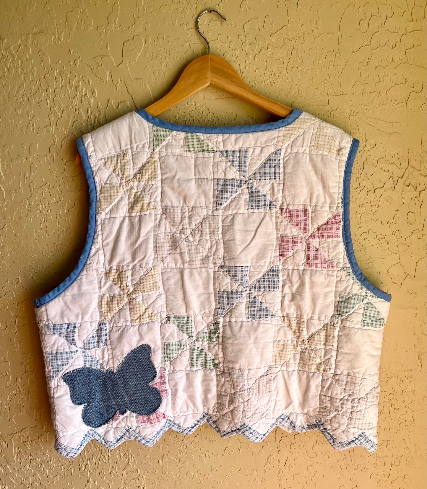 Pastel Pinwheel Quilted Vest -3X