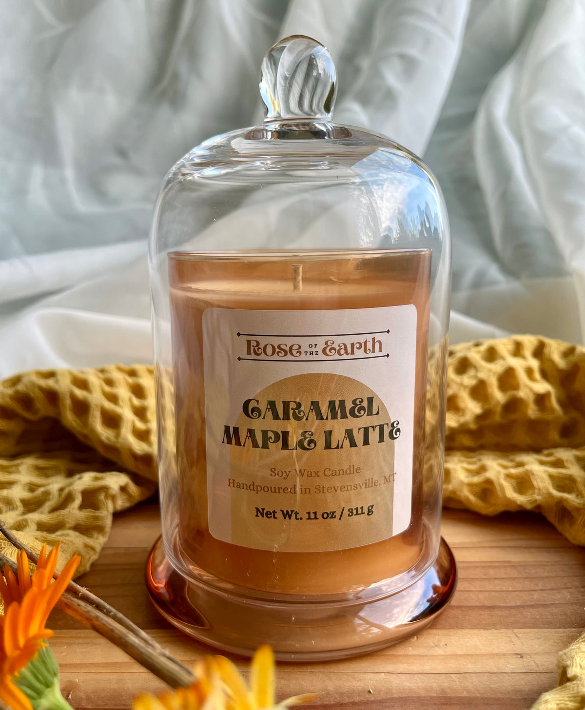 Caramel Maple Latte 11oz Cloche Candle