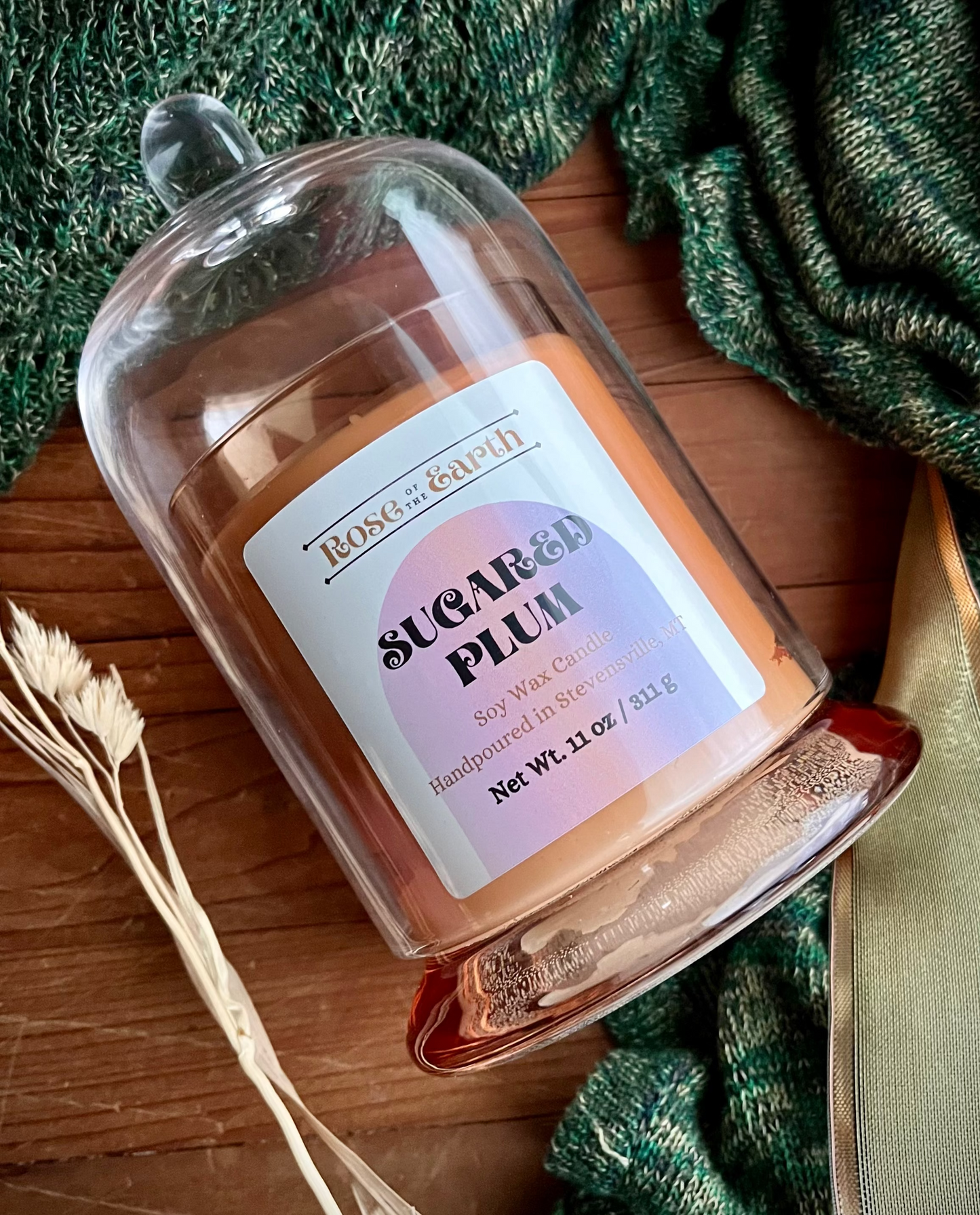 Sugared Plum 11oz Cloche Candle