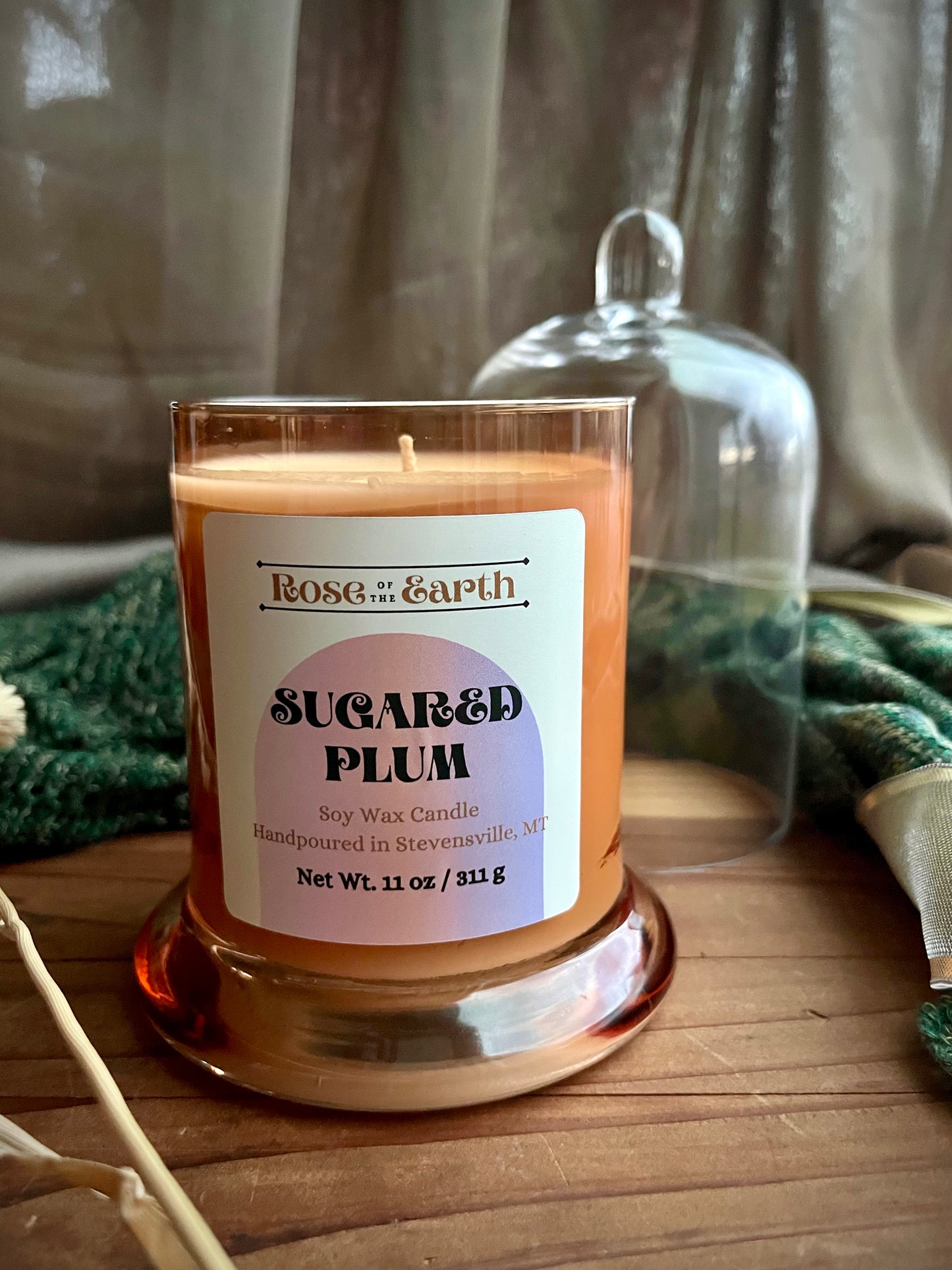 Sugared Plum 11oz Cloche Candle